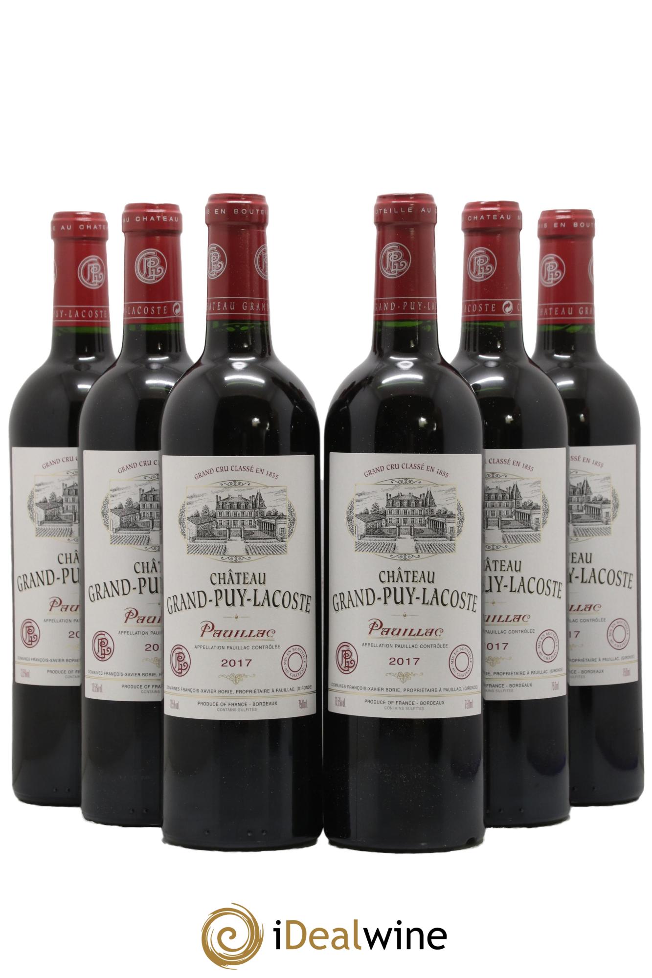 Château Grand Puy Lacoste 5ème Grand Cru Classé 2017 - Lot de 6 bouteilles - 0