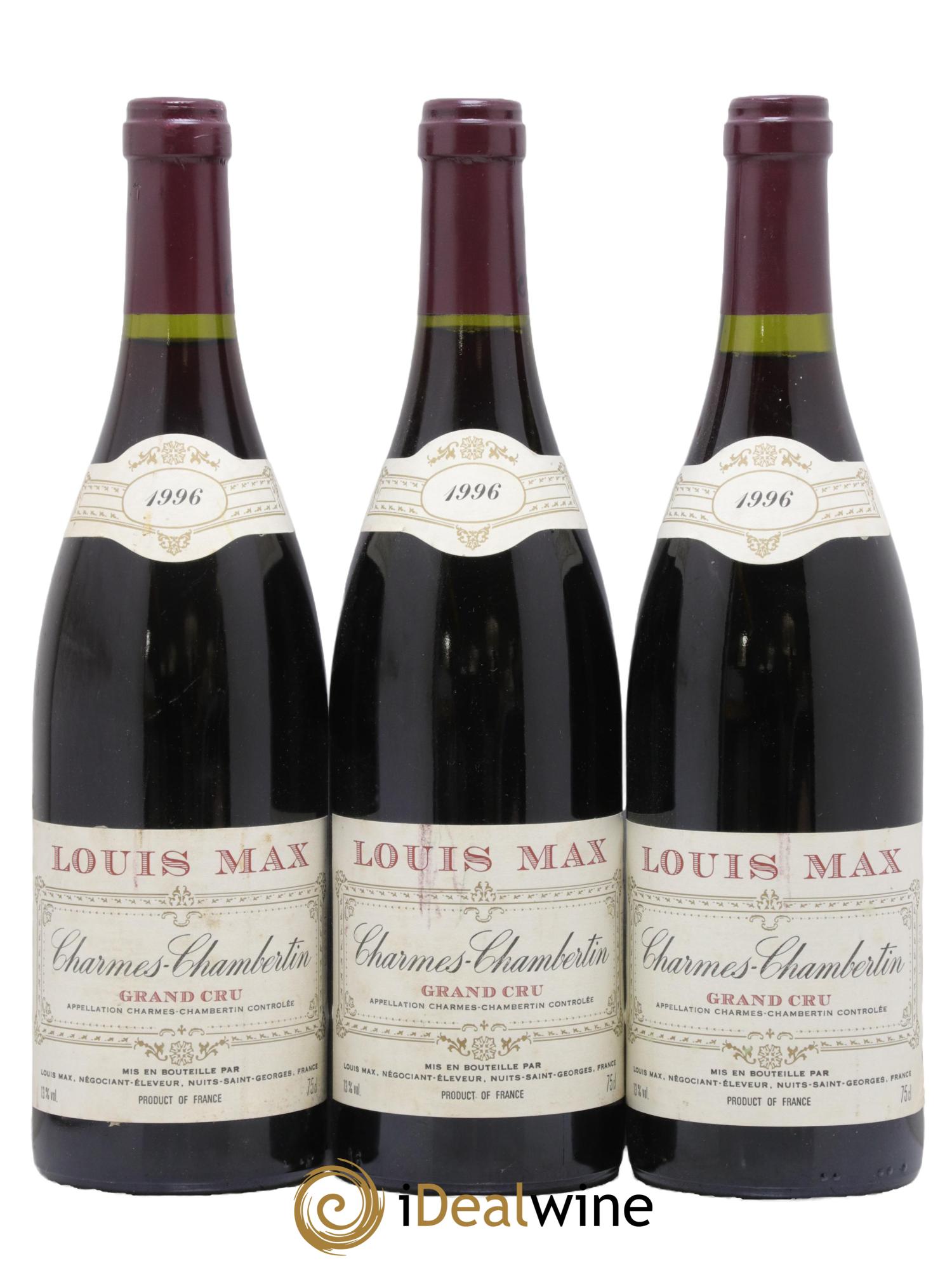 Charmes-Chambertin Grand Cru Louis Max 1996 - Lot de 3 bouteilles - 0