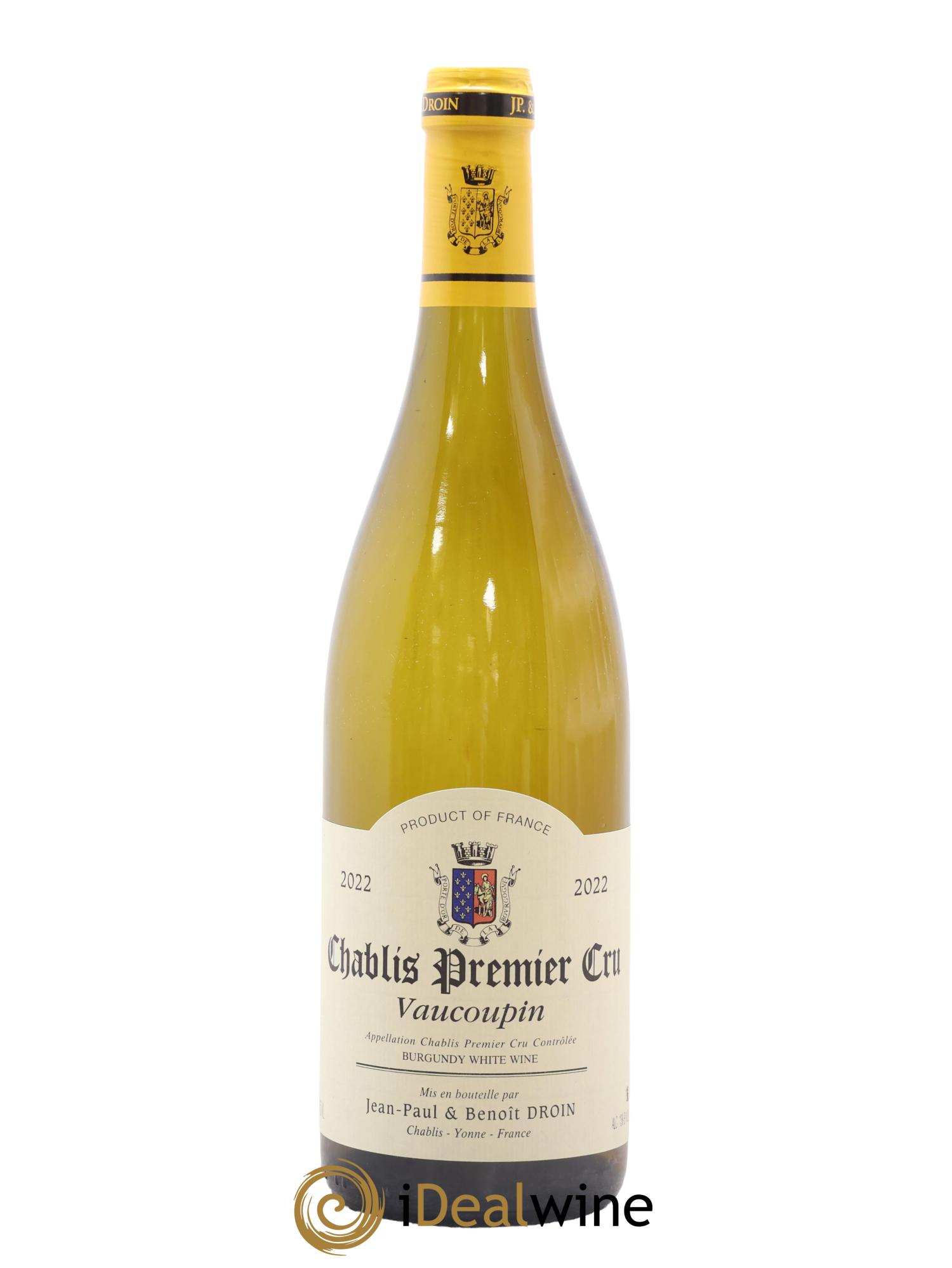 Chablis 1er Cru Vaucoupin Jean-Paul & Benoît Droin (Domaine) 2022 - Lot de 1 bouteille - 0