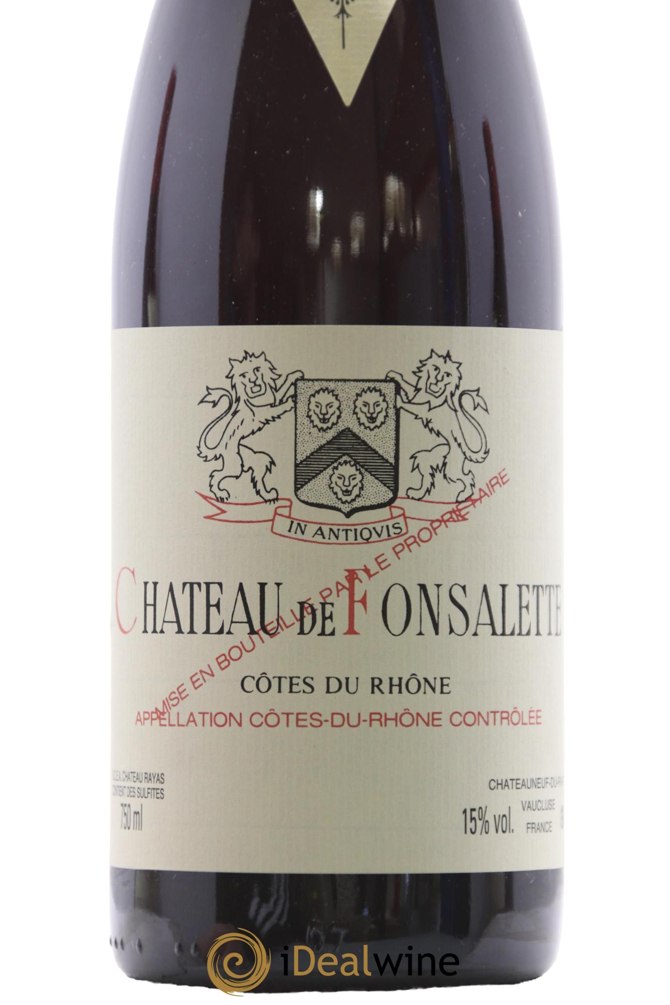 Côtes-du-Rhône Château de Fonsalette Emmanuel Reynaud 2013 - Lot de 3 bouteilles - 2