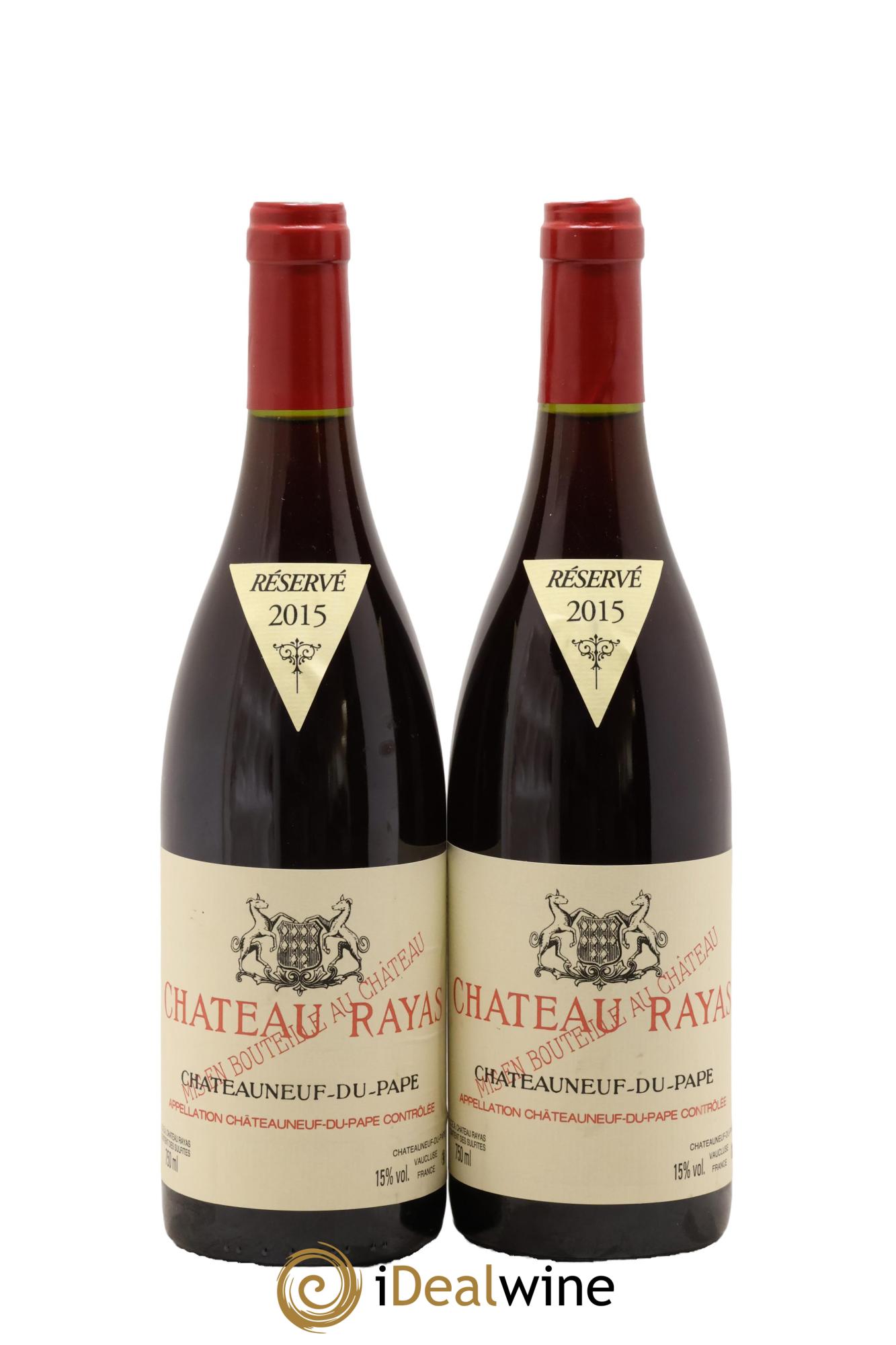 Châteauneuf-du-Pape Château Rayas Emmanuel Reynaud 2015 - Lot de 2 bouteilles - 0