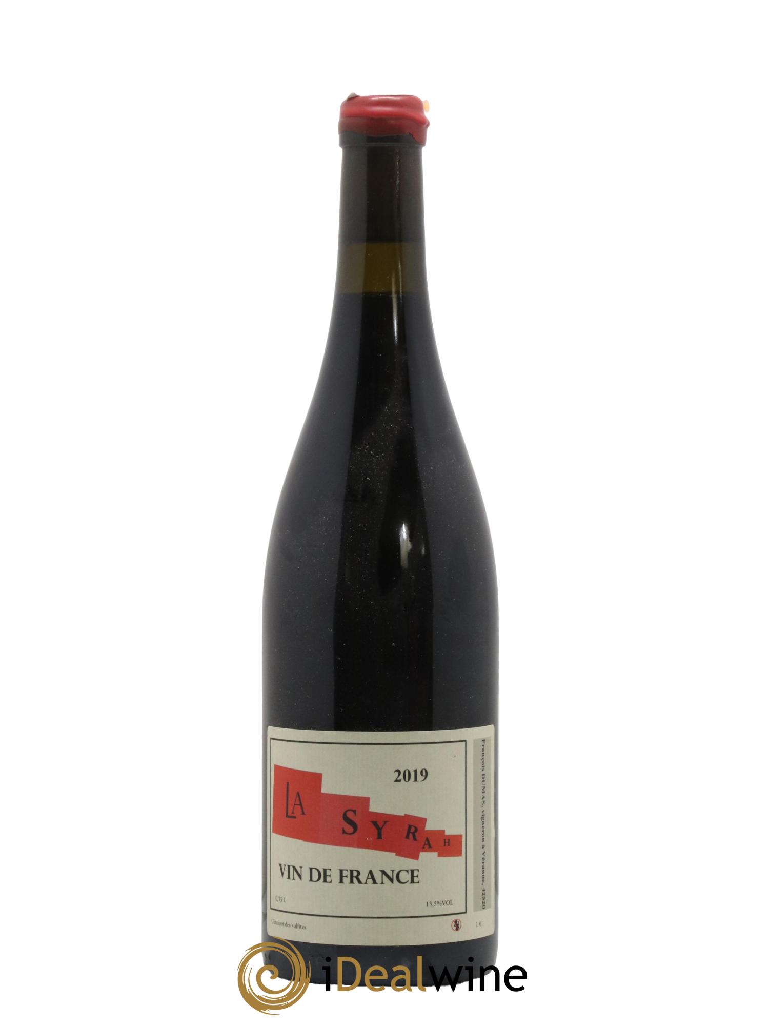 Vin de France La Syrah Domaine Francois Dumas 2019 - Lot de 1 bouteille - 0