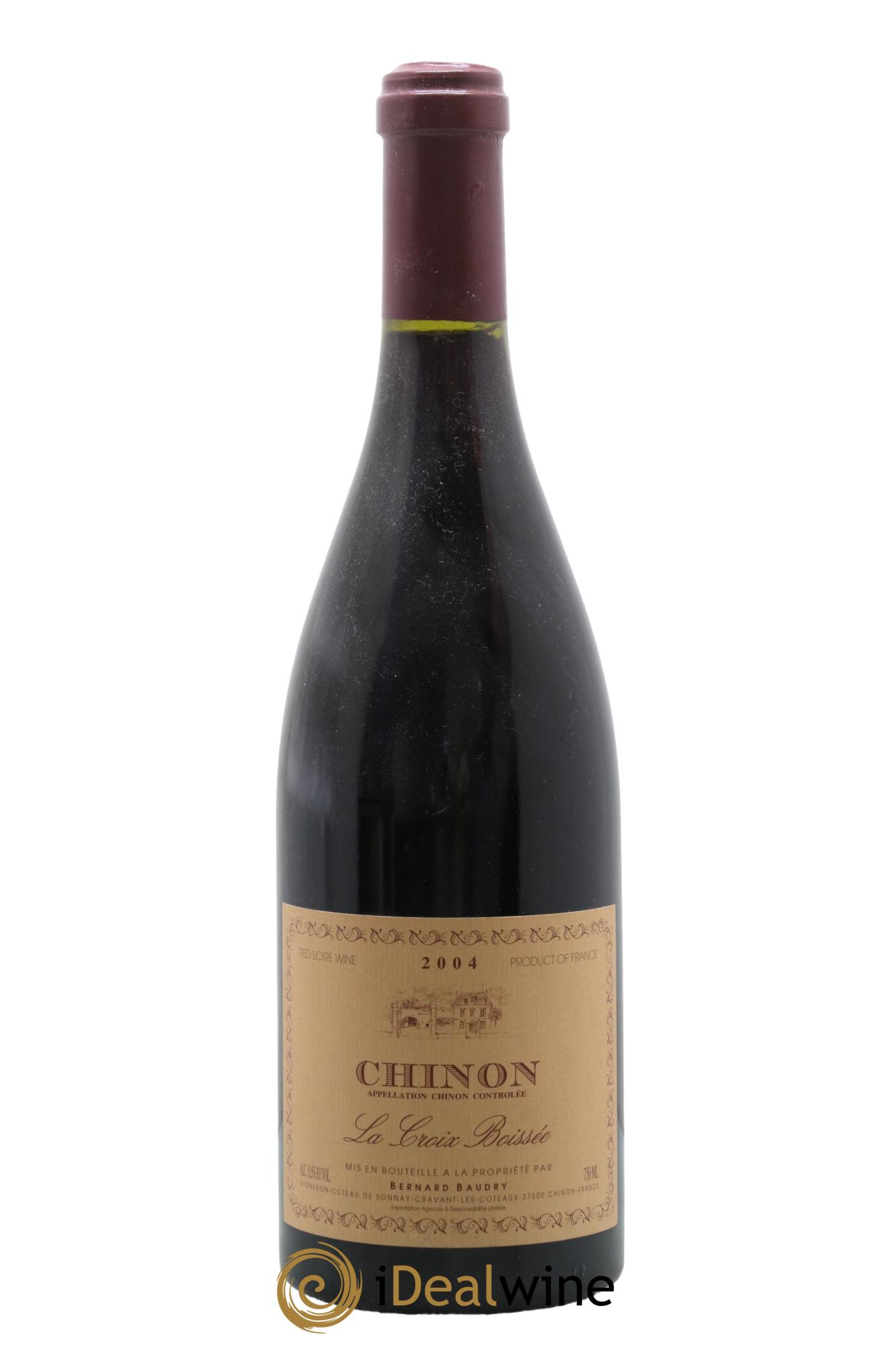 Chinon La Croix Boissée Bernard Baudry 2004 - Lot de 1 bouteille - 0