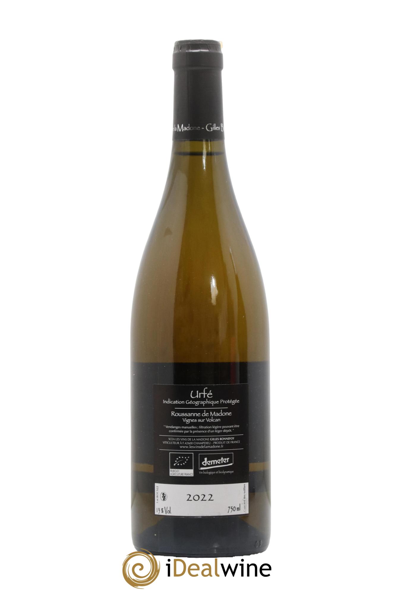 Divers Roussanne de Madone Vignes sur Volcan Urfé Bonnefoy 2022 - Lot de 1 bouteille - 1