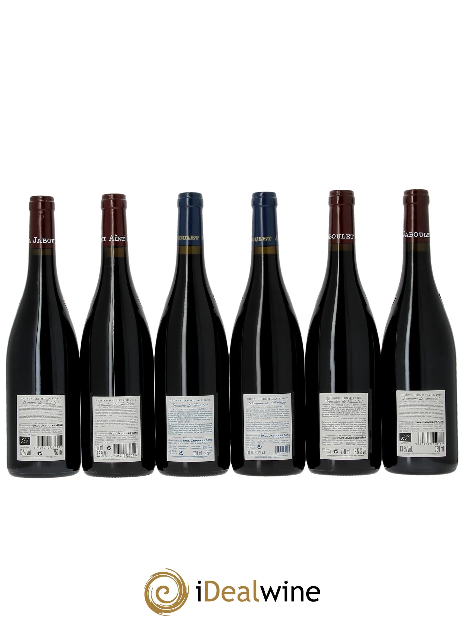 Crozes-Hermitage Caisse panachée Domaine de Thalabert Paul Jaboulet Ainé - Lot de 6 bouteilles - 2