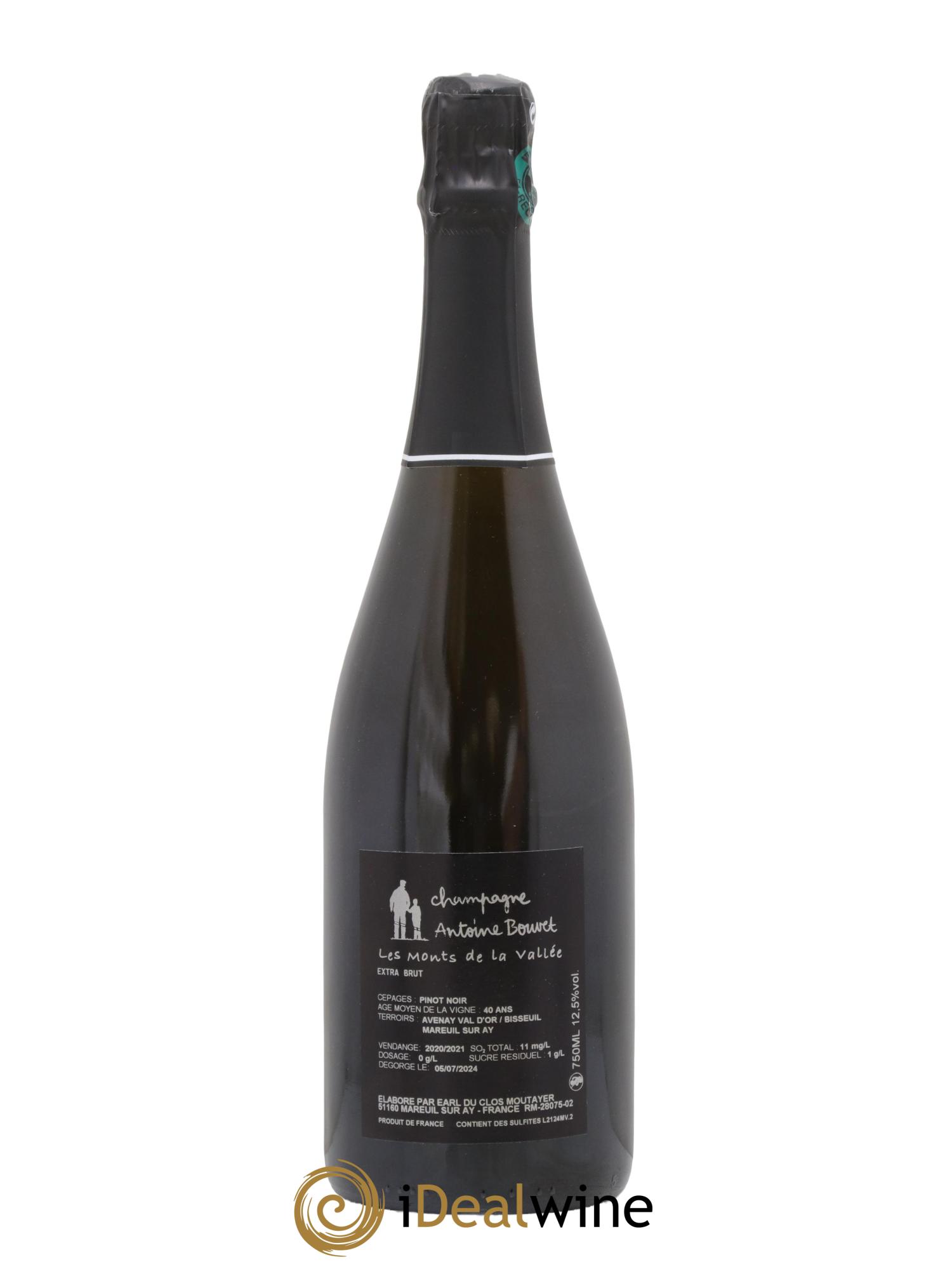 Les Monts de la Vallée Blanc de Noirs Brut Antoine Bouvet - Lot de 1 bouteille - 1