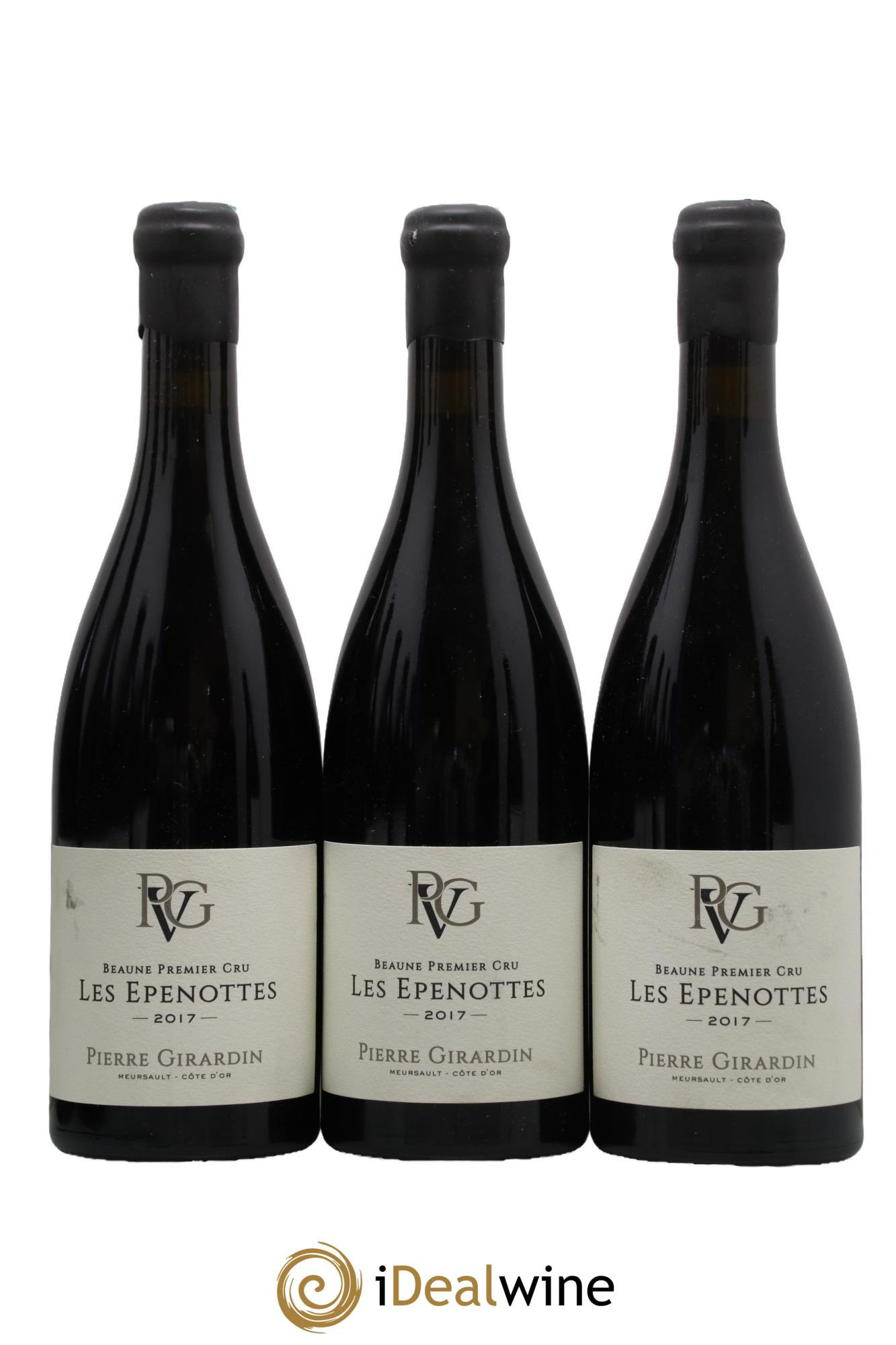 Beaune 1er Cru Les Epenottes Pierre Girardin 2017 - Lot of 3 bottles - 0