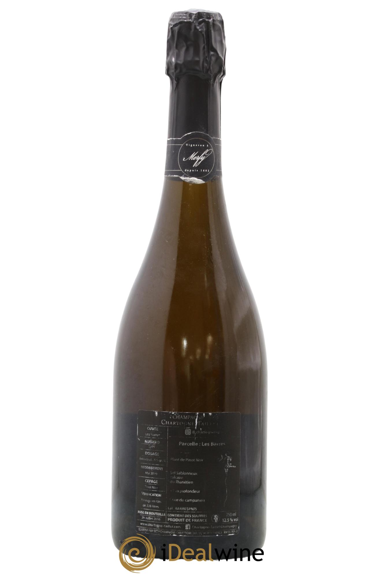 Les Barres Chartogne-Taillet 2015 - Lot of 1 bottle - 1