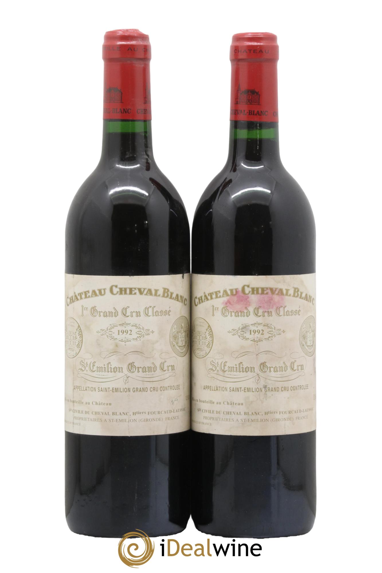 Château Cheval Blanc 1er Grand Cru Classé A 1992 - Lot de 2 bouteilles - 0