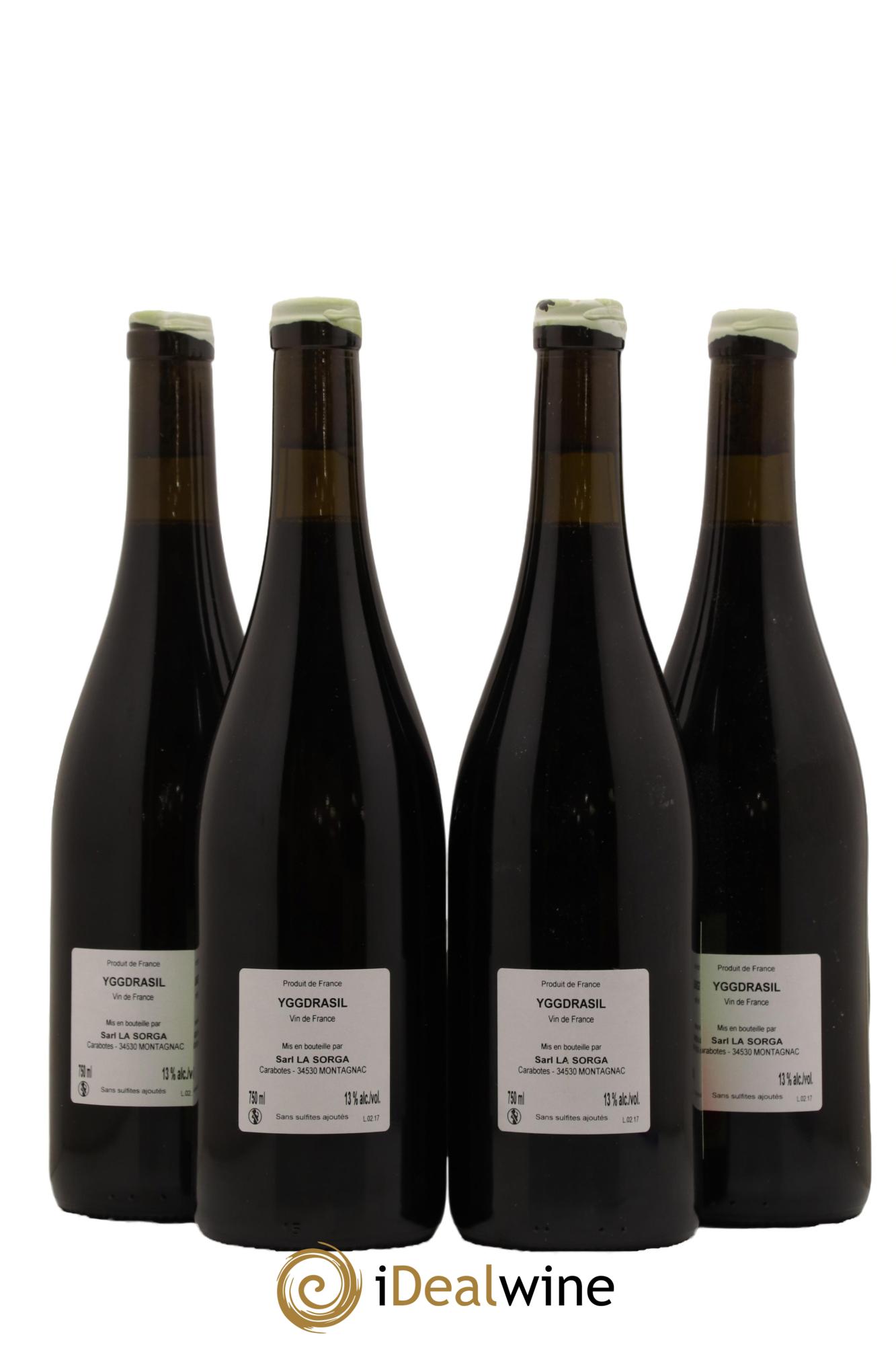 Vin de France YGGDRASIL La Sorga Anthony Tortul 2017 - Lot de 4 bouteilles - 1
