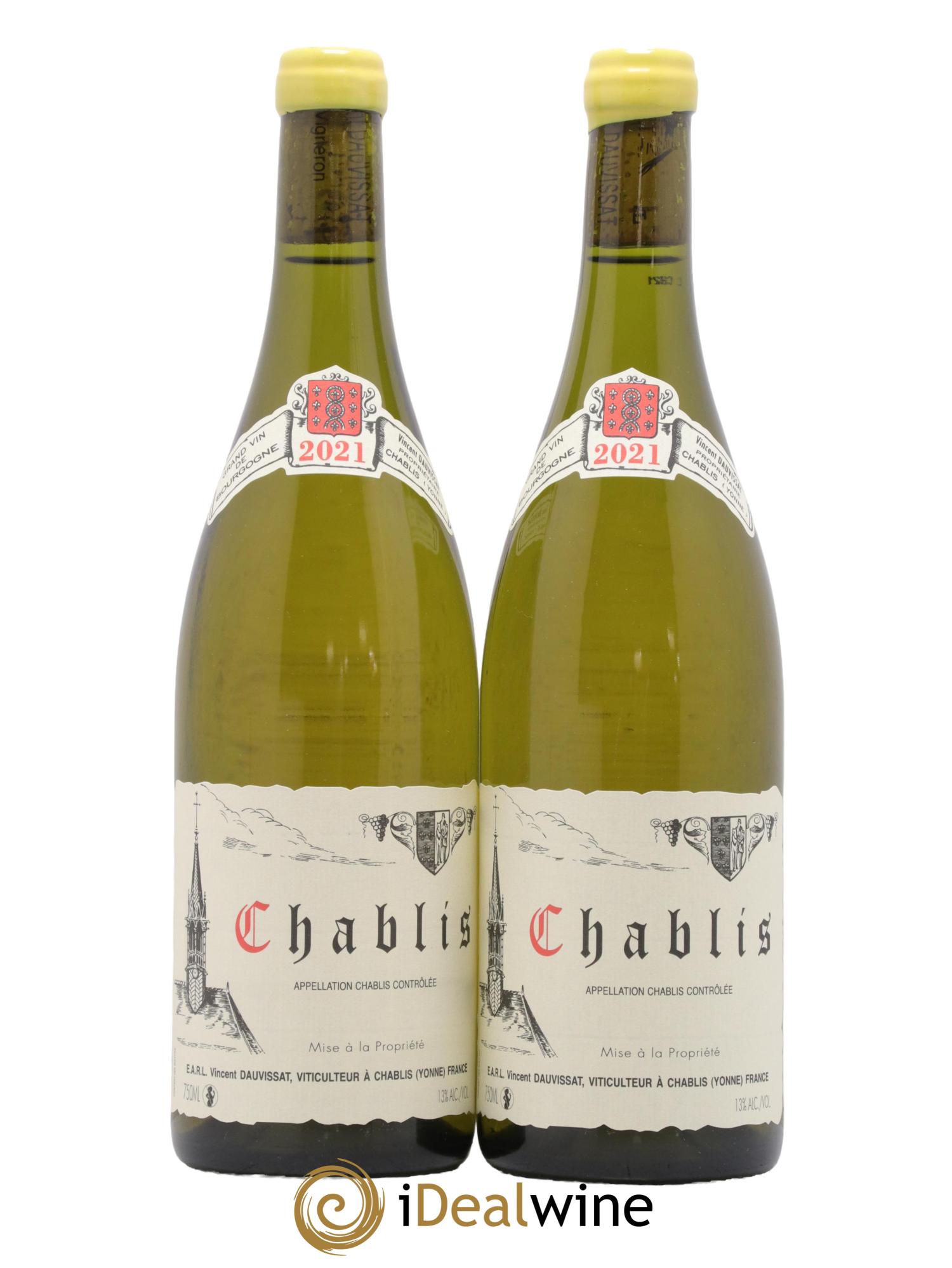 Chablis Vincent Dauvissat (Domaine) 2021 - Lot de 2 bouteilles - 0