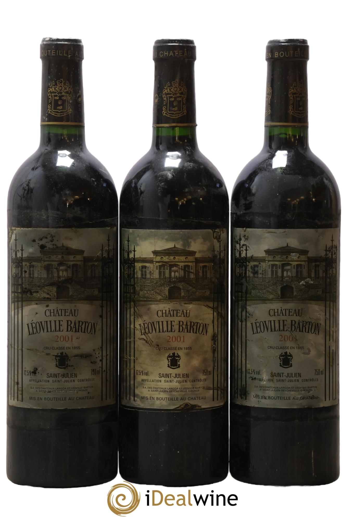 Château Léoville Barton 2ème Grand Cru Classé 2001 - Lot of 3 bottles - 0
