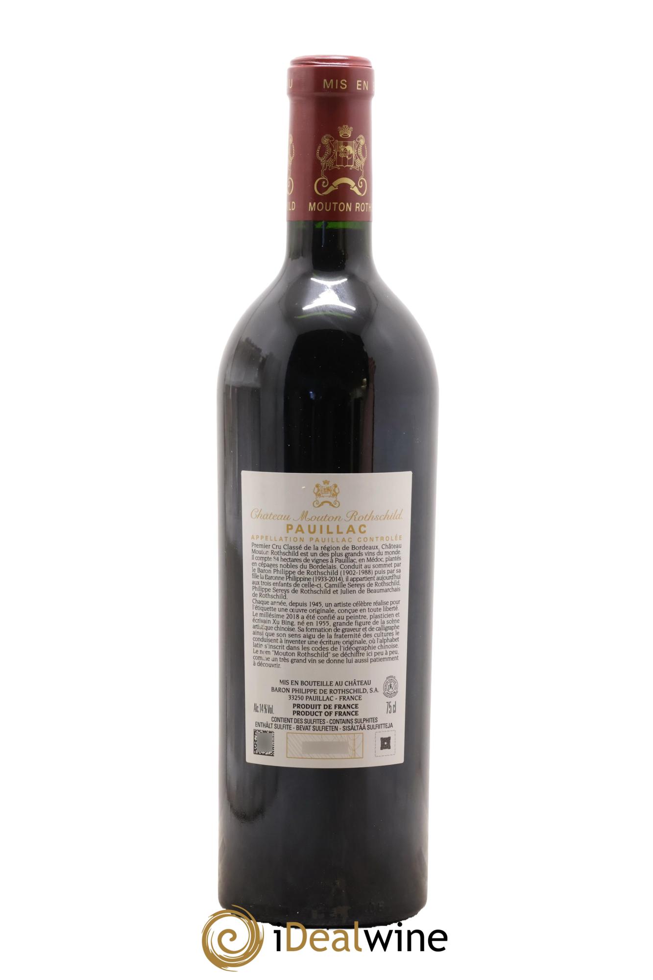 Château Mouton Rothschild 1er Grand Cru Classé 2018 - Lot de 1 bouteille - 2