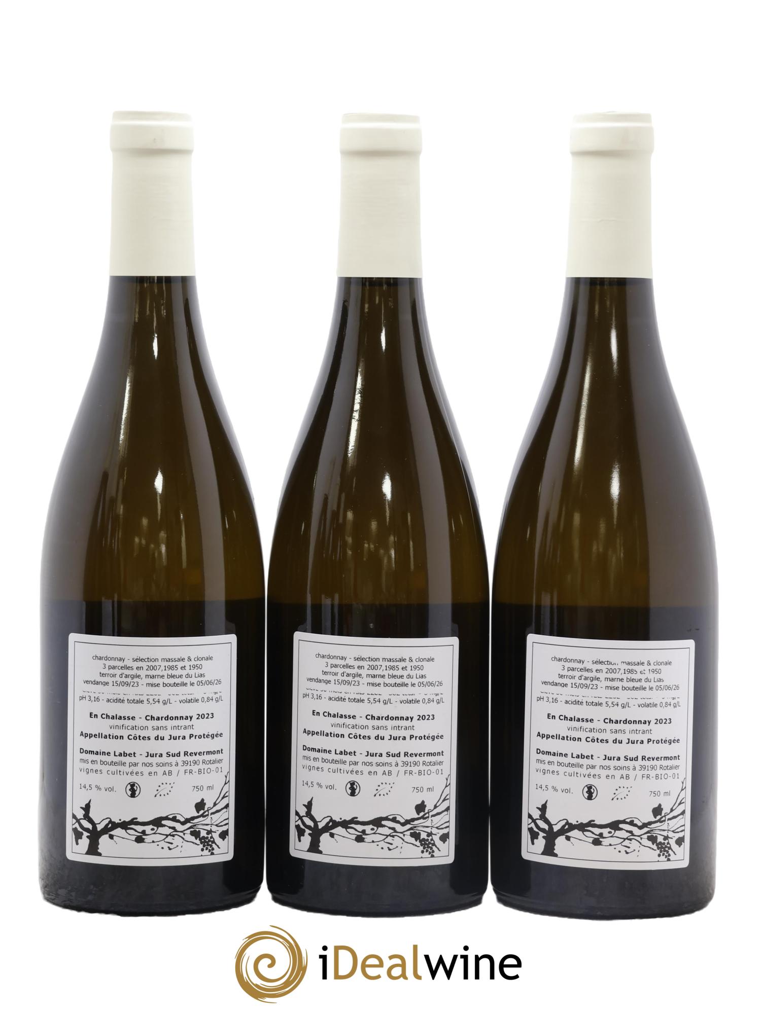 Côtes du Jura Chardonnay En Chalasse Romain - Julien  - Charline Labet 2023 - Lot de 3 bouteilles - 1