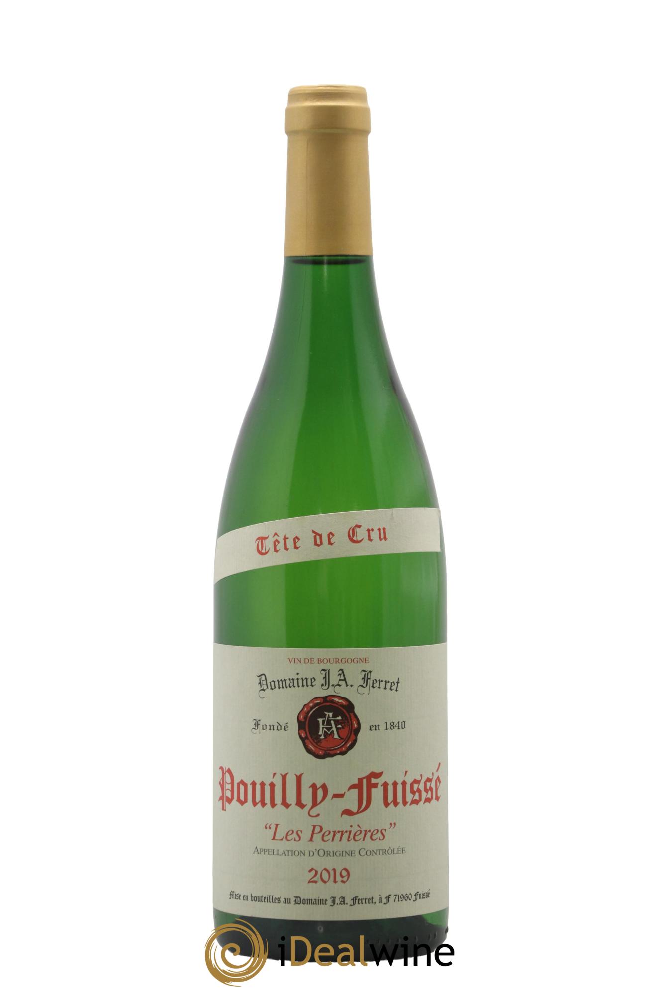 Pouilly-Fuissé Tête de Cru Les Perrières J.A. Ferret (Domaine) 2019 - Lot de 1 bouteille - 0