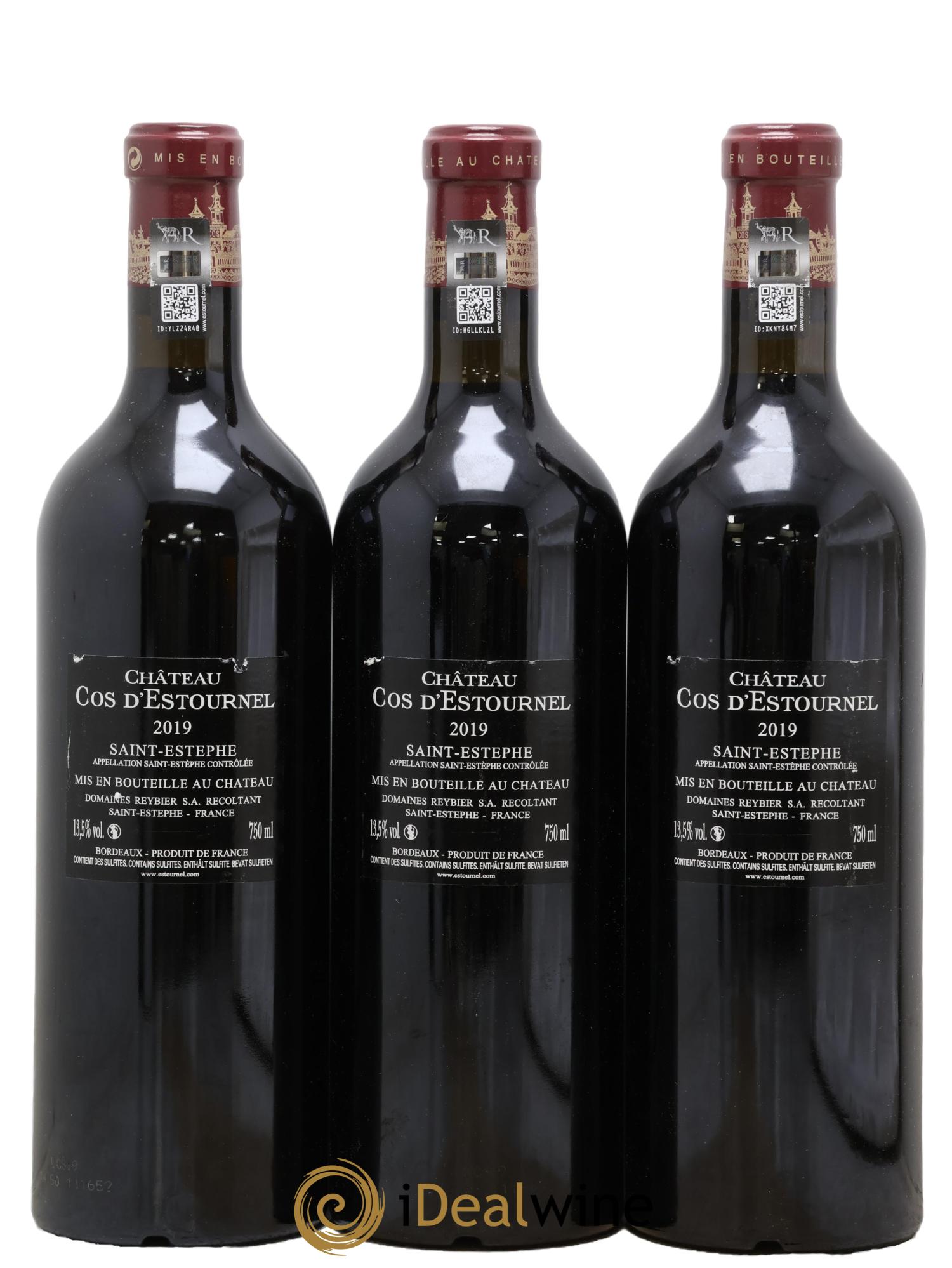 Cos d'Estournel 2ème Grand Cru Classé 2019 - Lot of 3 bottles - 1