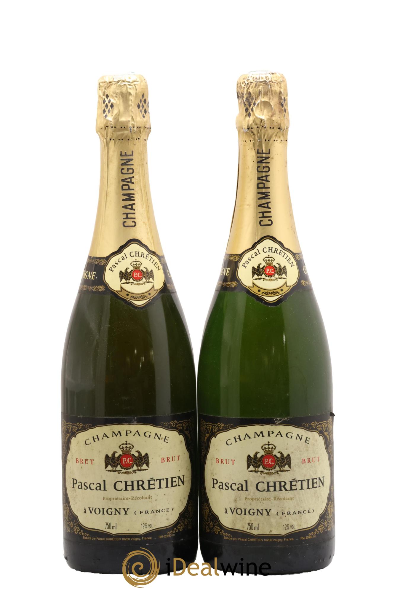 Champagne Brut Pascal Chrétien - Lot of 2 bottles - 0
