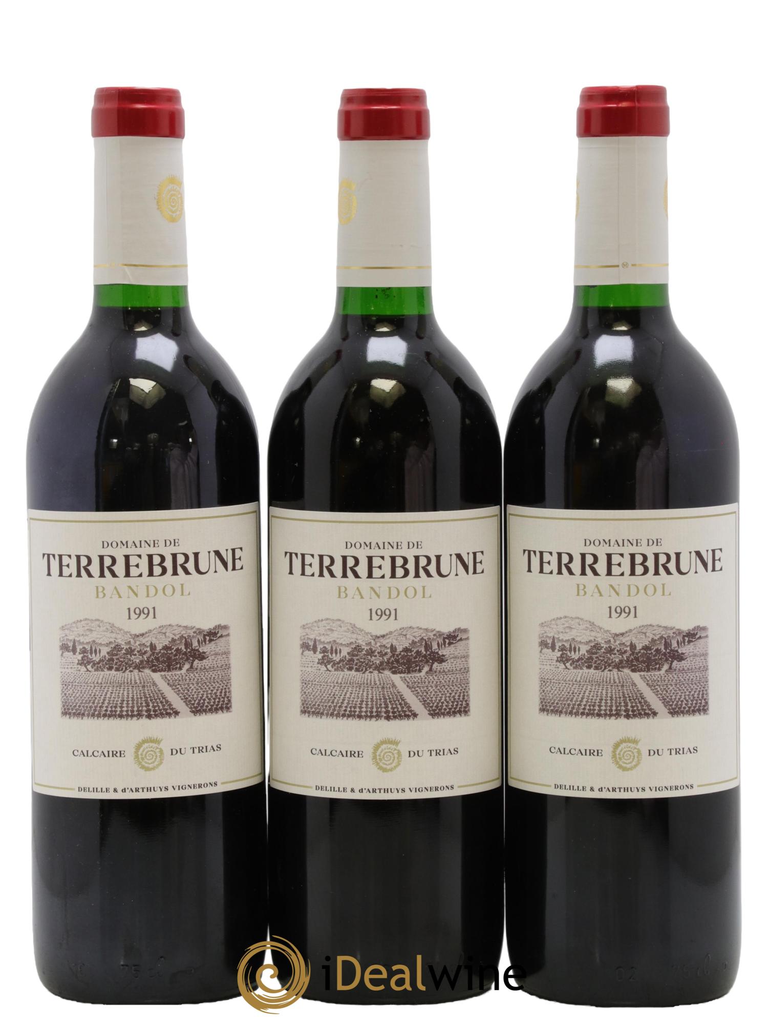 Bandol Terrebrune (Domaine de) 1991 - Lot de 3 bouteilles - 0