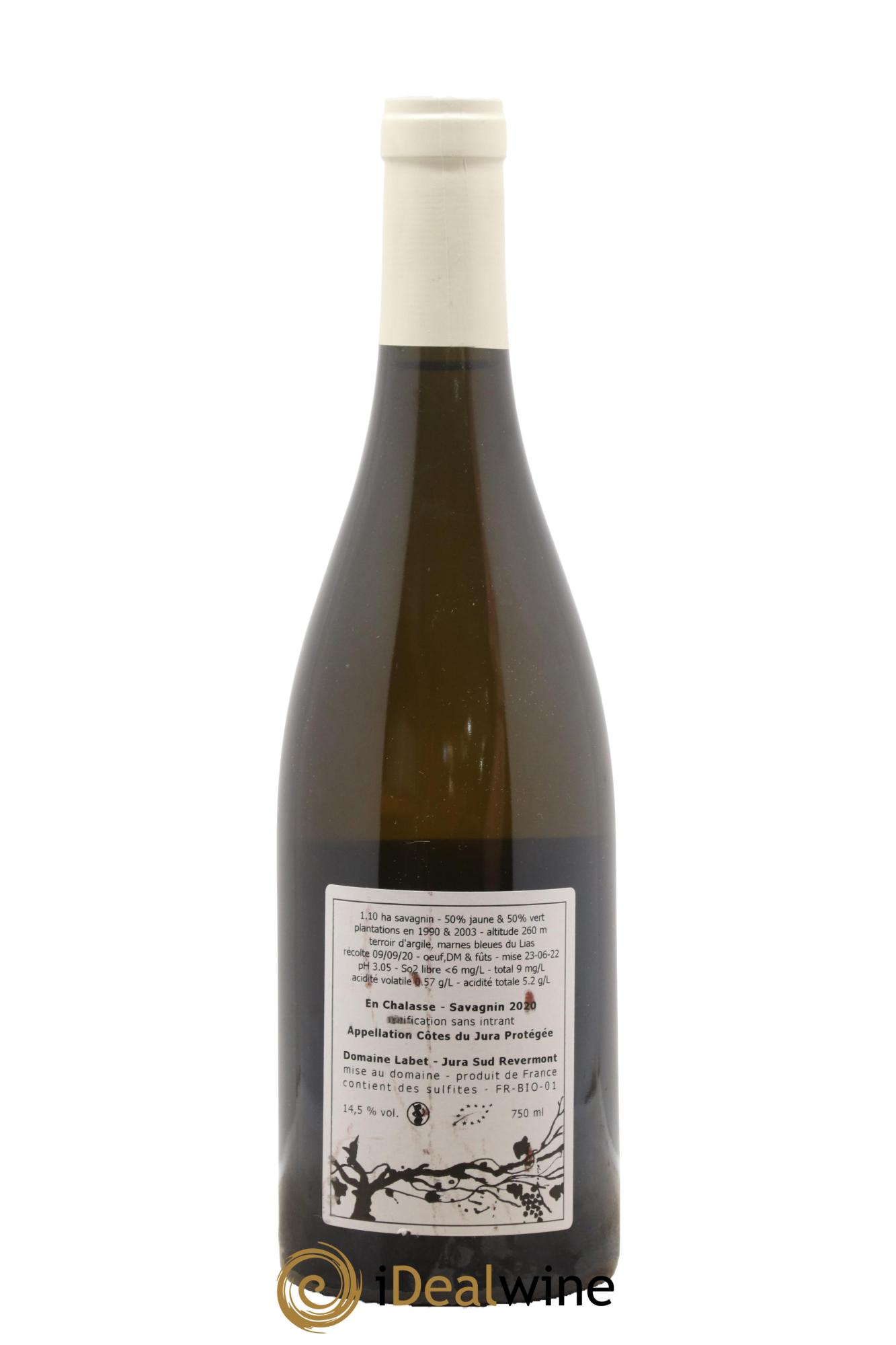 Côtes du Jura Fleur de Savagnin En Chalasse Romain - Julien - Charline Labet 2020 - Posten von 1 Flasche - 1