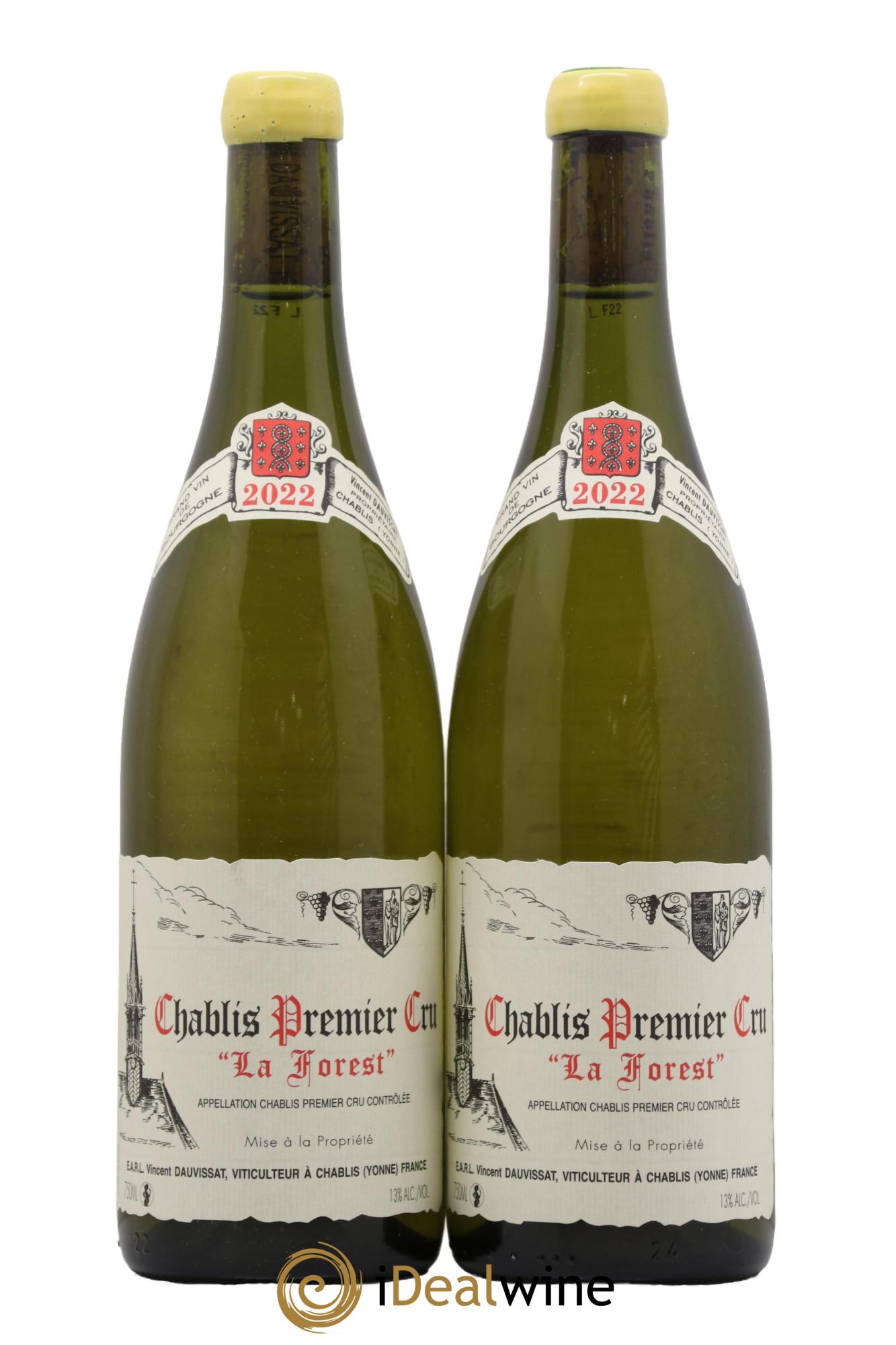 Chablis 1er Cru La Forest Vincent Dauvissat (Domaine) 2022 - Lot de 2 bouteilles - 0