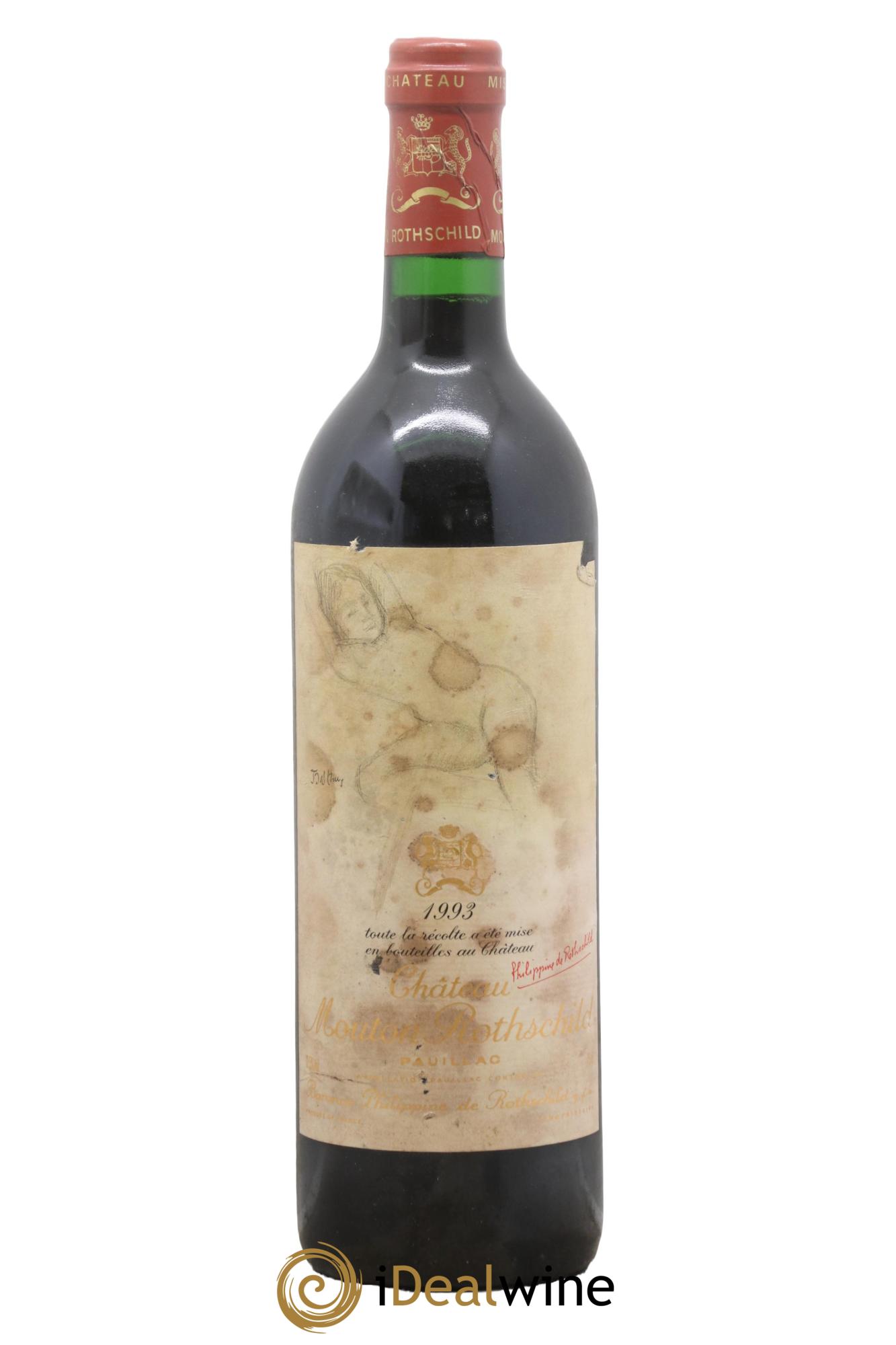 Château Mouton Rothschild 1er Grand Cru Classé 1993 - Posten von 1 Flasche - 0
