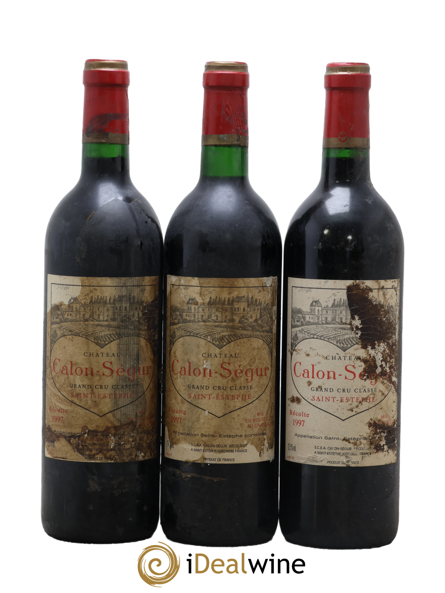 Château Calon Ségur 3ème Grand Cru Classé 1997 - Lotto di 3 bottiglie - 0