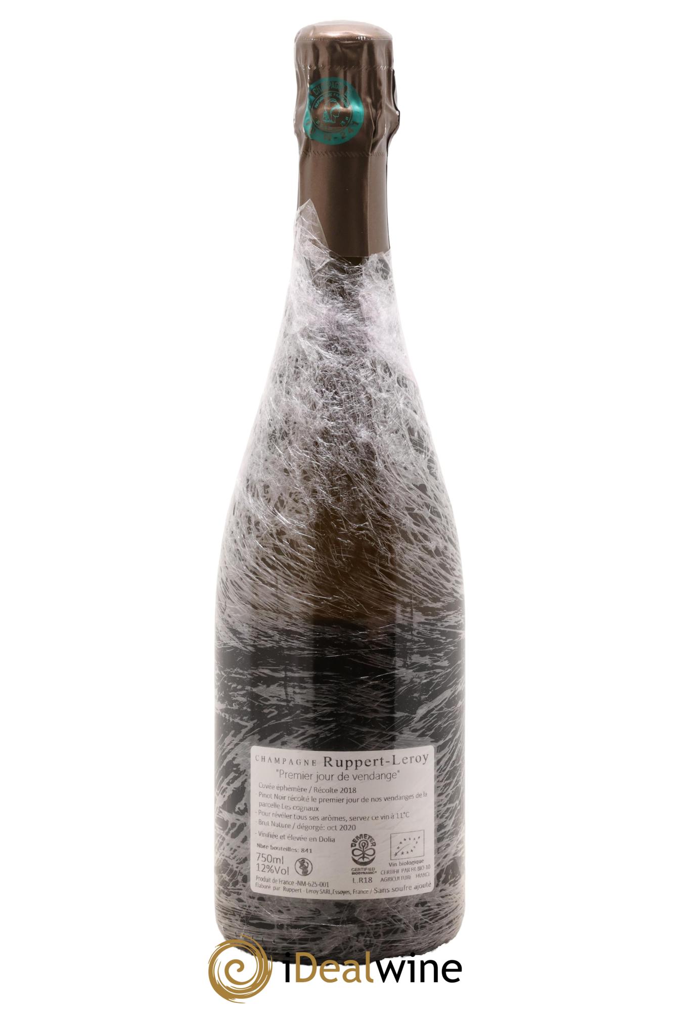 1er Jour de Vendanges Brut Nature Ruppert-Leroy 2018 - Lot of 1 bottle - 1
