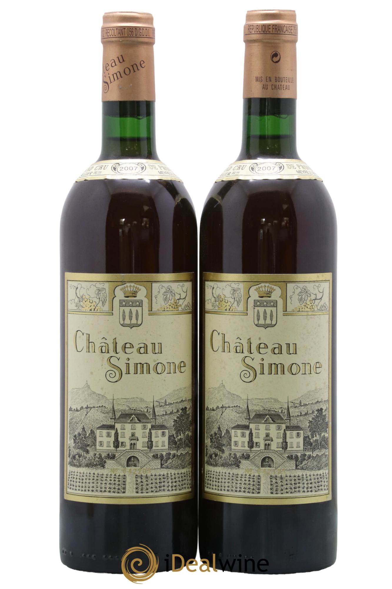 Palette Château Simone Famille Rougier 2007 - Lot de 2 bouteilles - 0