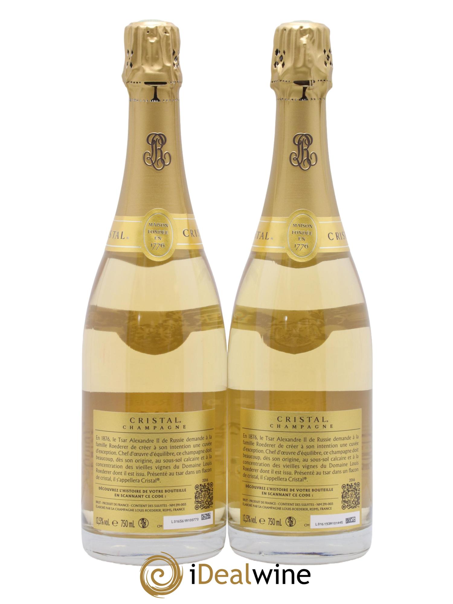 Cristal Louis Roederer 2016 - Lot de 2 bouteilles - 1
