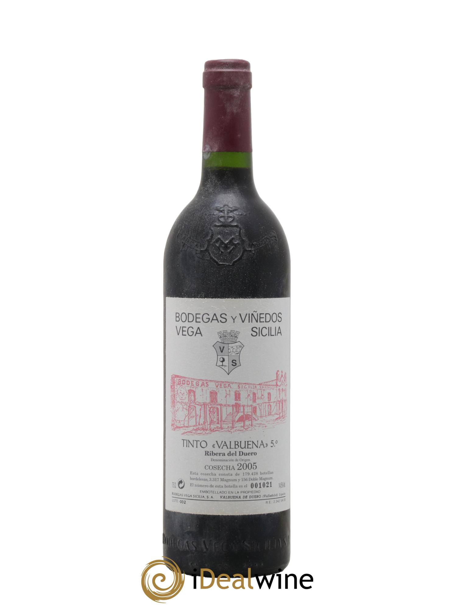Ribera Del Duero DO Vega Sicilia Valbuena 5 ano Famille Alvarez 2005 - Lot de 1 bouteille - 0