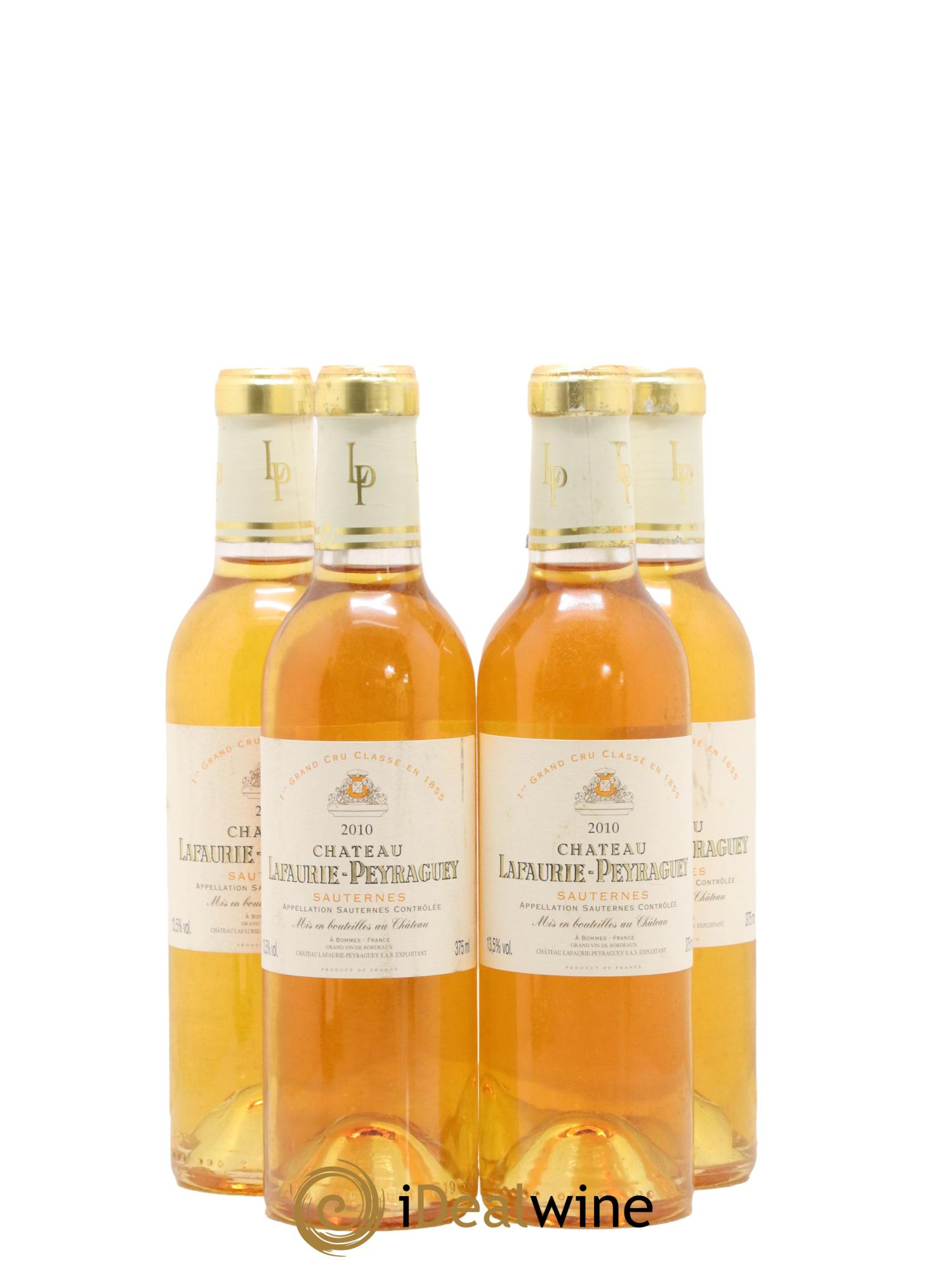 Château Lafaurie-Peyraguey 1er Grand Cru Classé 2010 - Posten von 4 Demi-Flaschen - 0