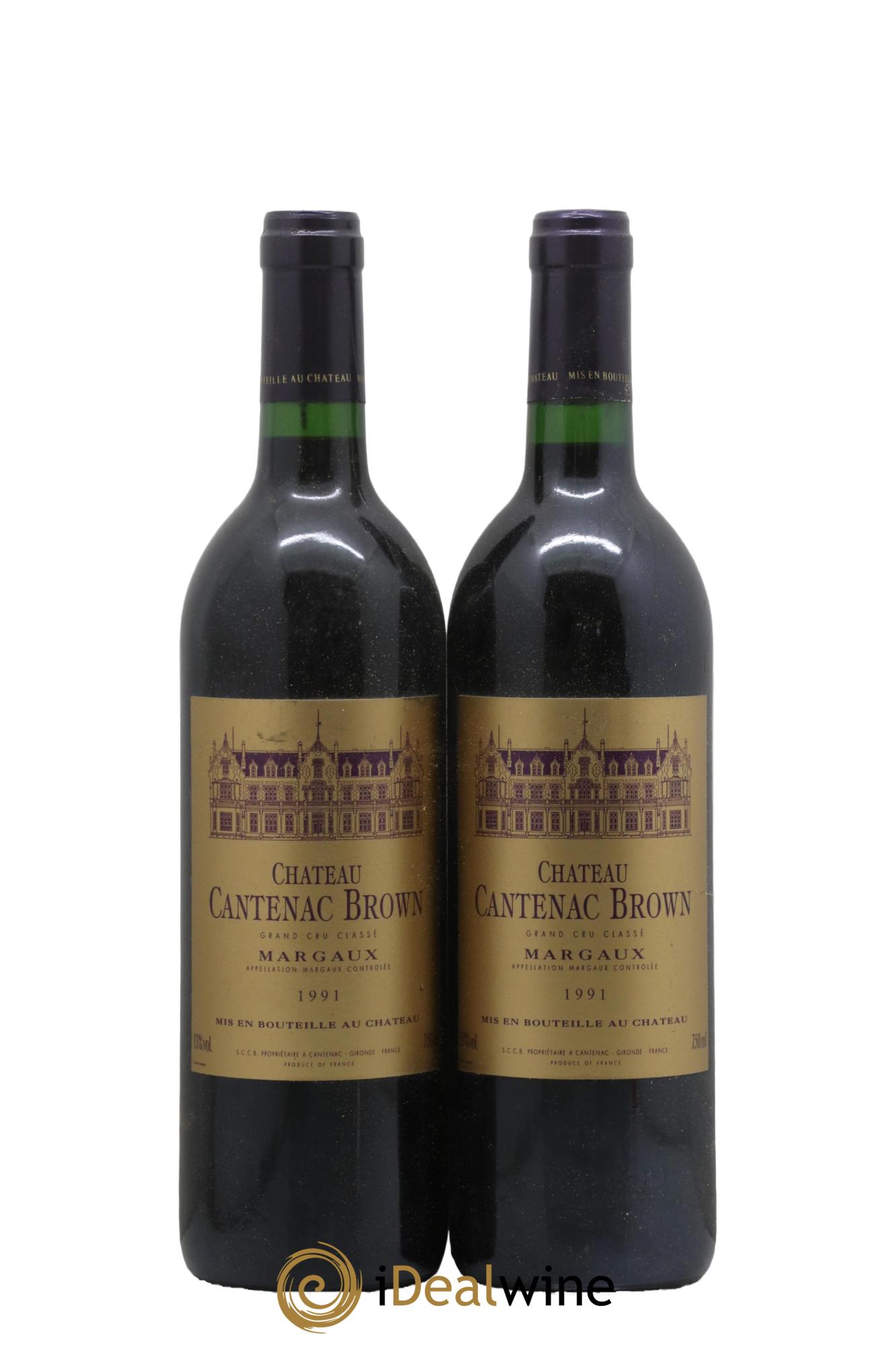 Château Cantenac Brown 3ème Grand Cru Classé 1991 - Lot of 2 bottles - 0