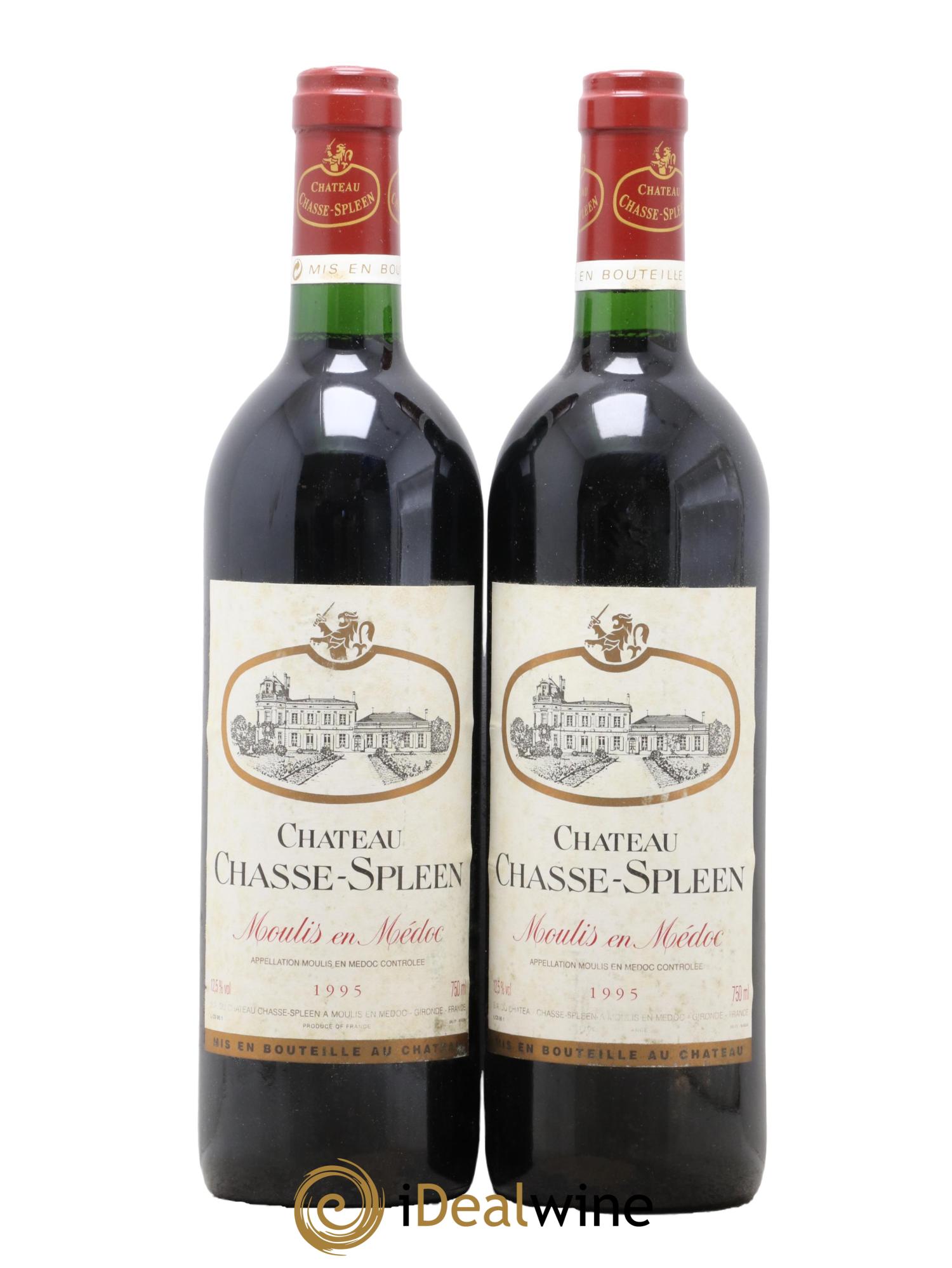 Château Chasse Spleen 1995 - Lot de 2 bouteilles - 0