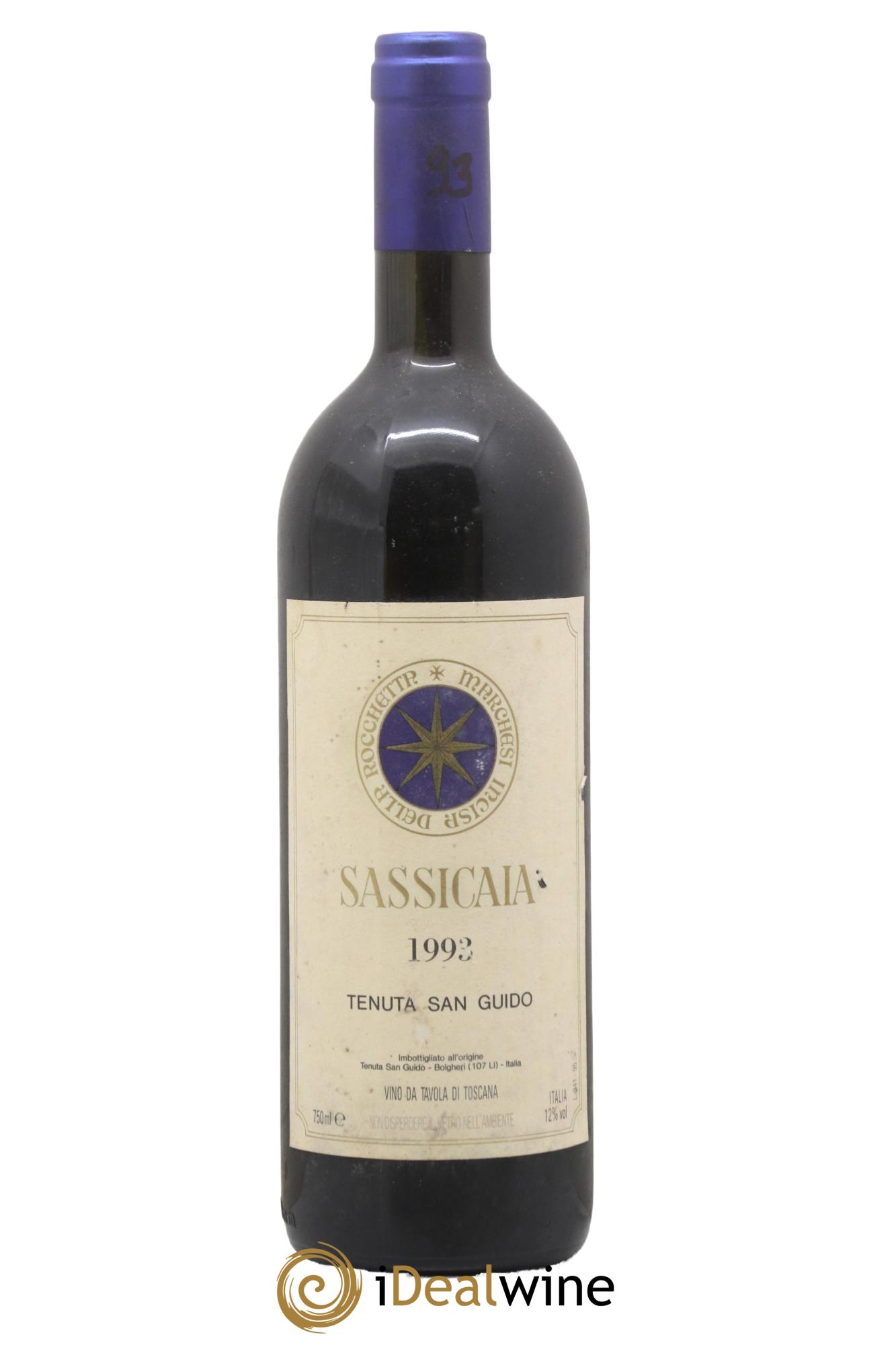 Bolgheri DOC Sassicaia Tenuta San Guido 1993 - Lot of 1 bottle - 0