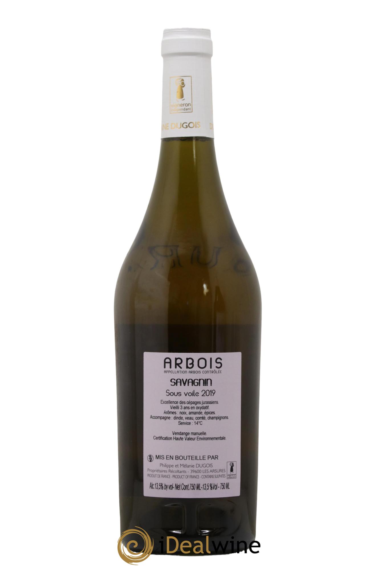 Côtes du Jura Domaine Dugois Savagnin sous Voile 2019 - Lot de 1 bouteille - 1