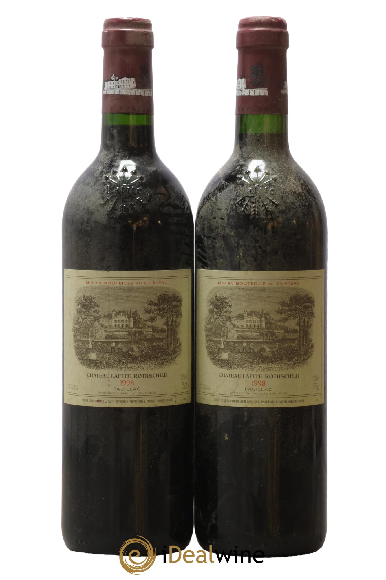 Château Lafite Rothschild 1er Grand Cru Classé 1998 - Lot de 2 bouteilles - 0