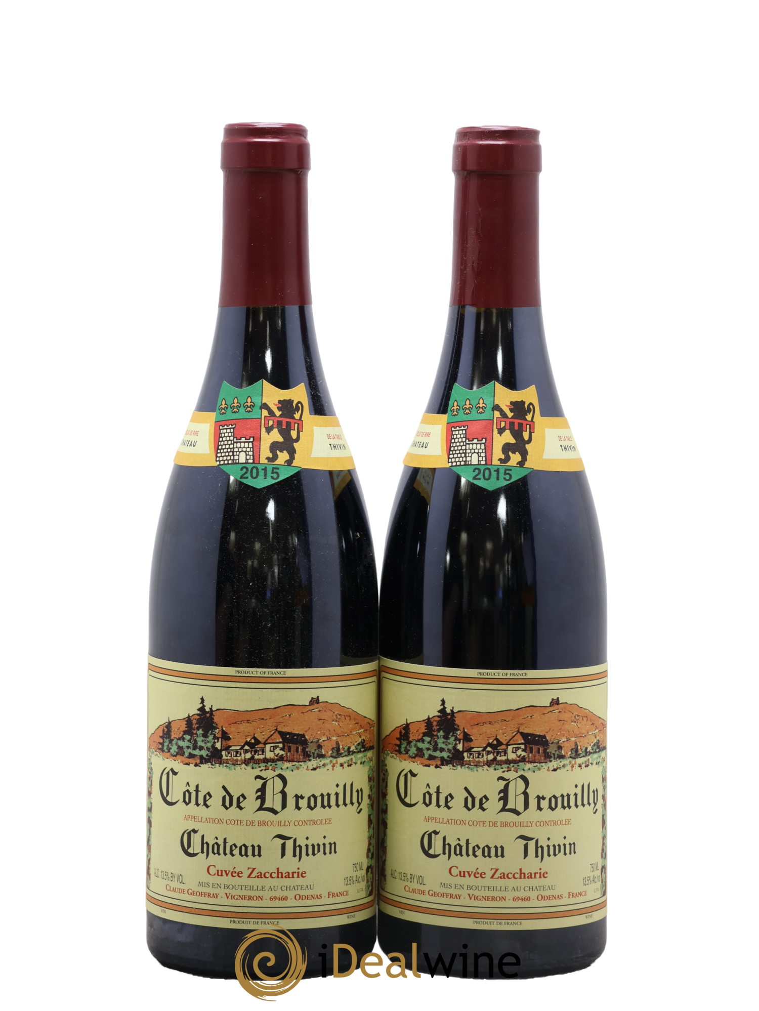 Côte de Brouilly Cuvée Zaccharie Château Thivin 2015 - Lotto di 2 bottiglie - 0