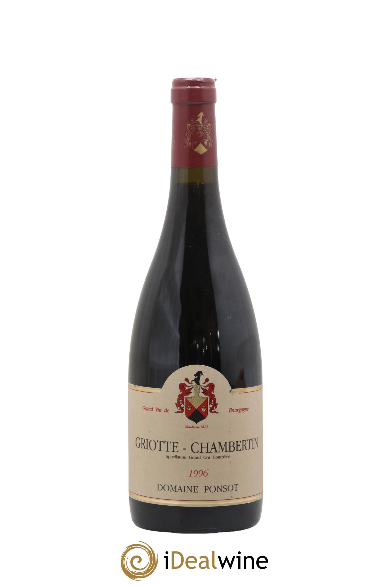 Griotte-Chambertin Grand Cru Ponsot (Domaine) 1996 - Lot of 1 bottle - 0