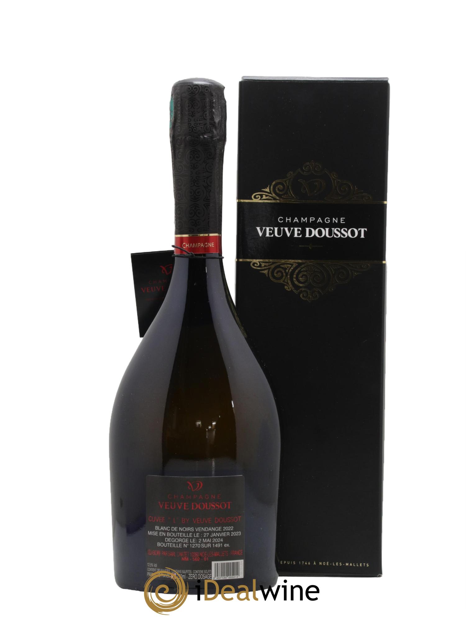 Champagne Blanc de Noirs Cuvée L by VD  Veuve Doussot - Lot de 1 bouteille - 1