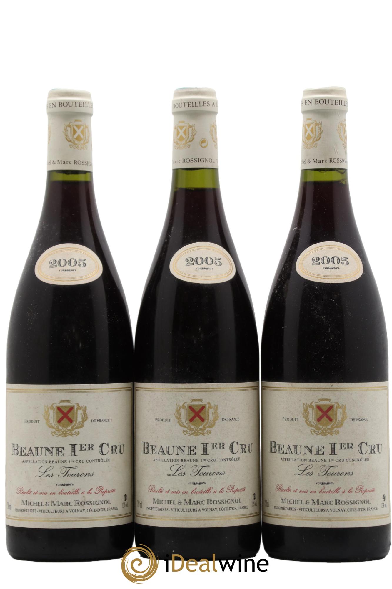 Beaune 1er Cru Les Teurons Michel et Marc Rossignol 2005 - Lot de 3 bouteilles - 0