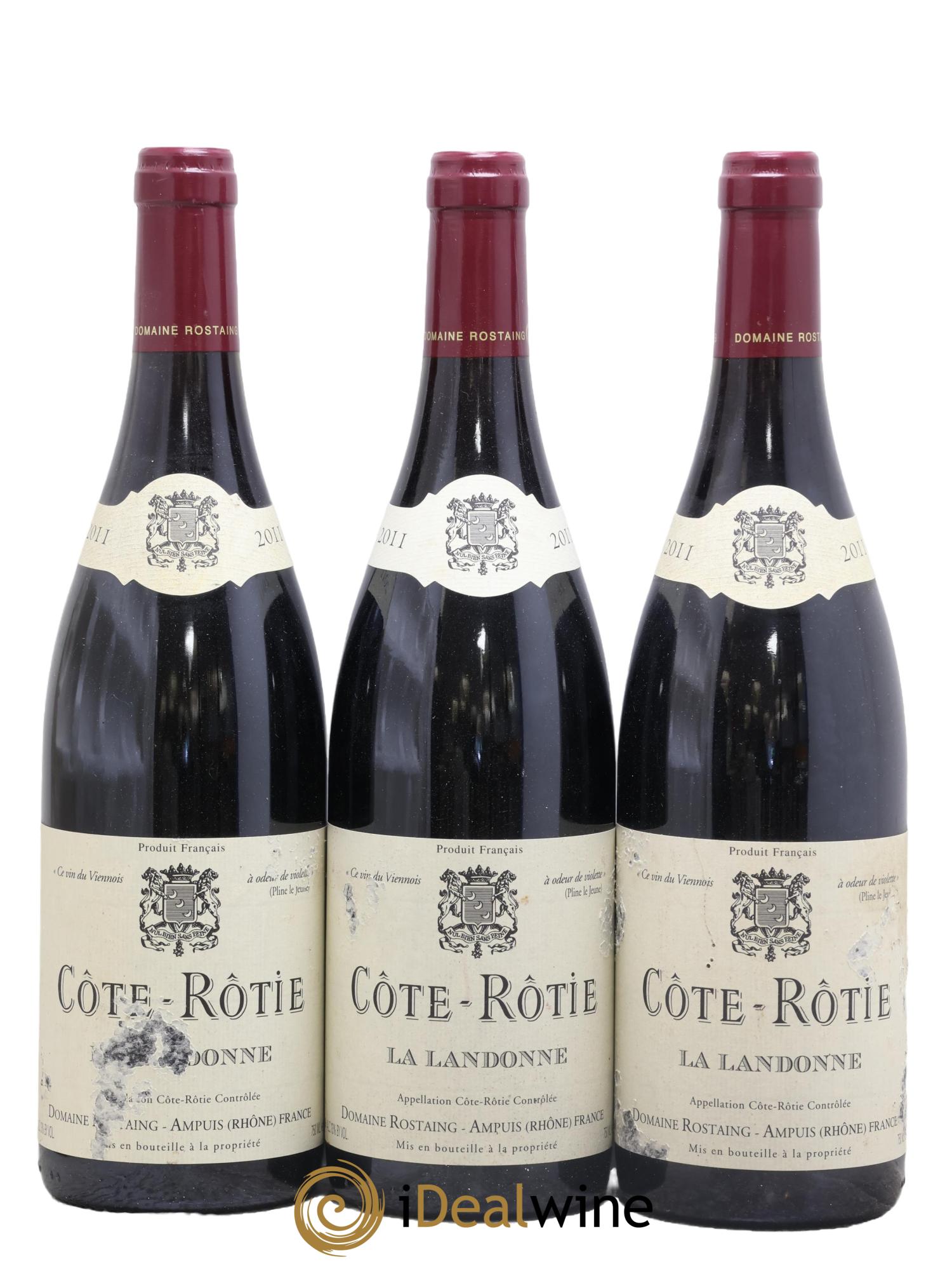 Côte-Rôtie La Landonne René Rostaing 2011 - Lot of 3 bottles - 0
