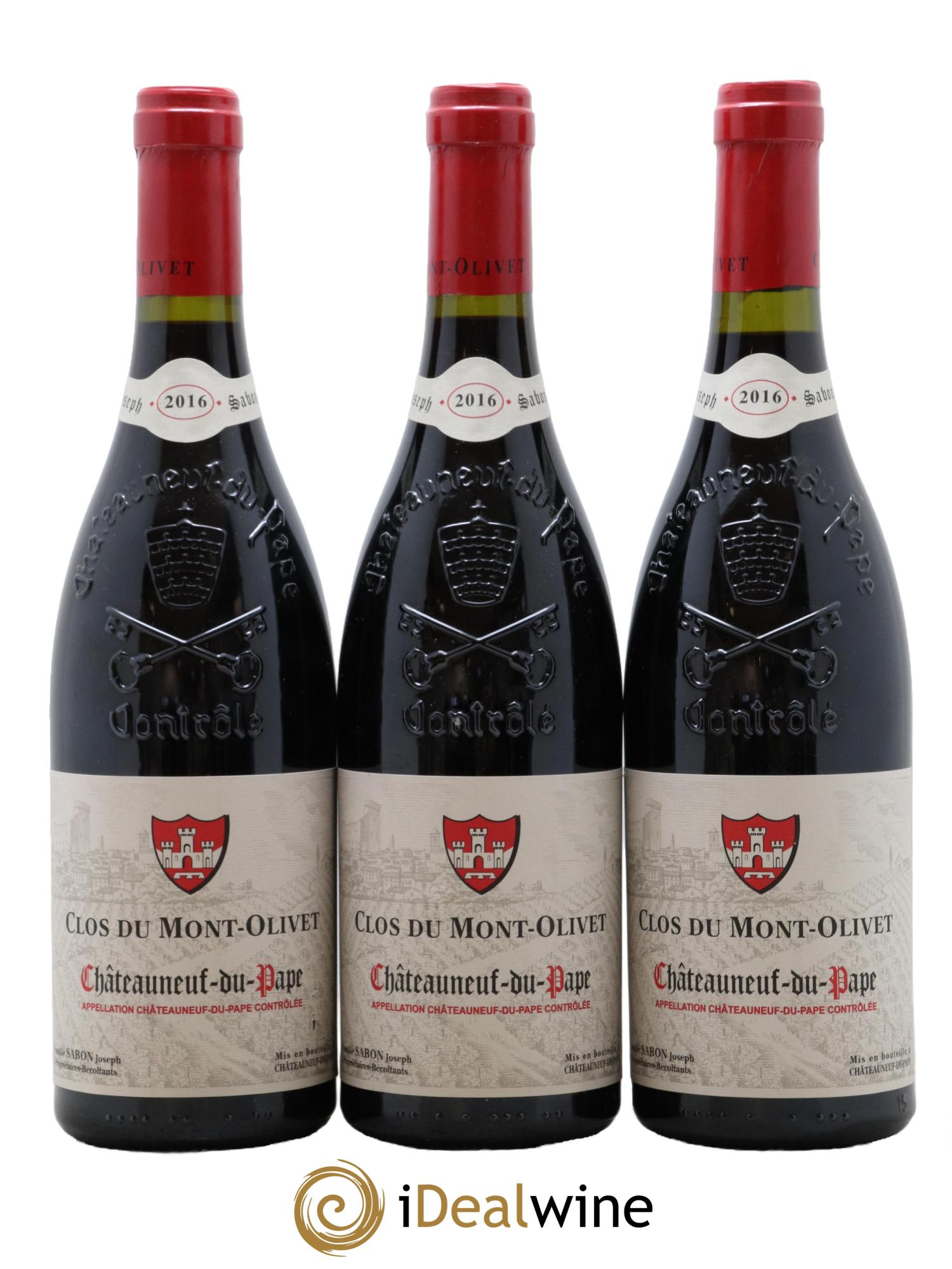 Châteauneuf-du-Pape Clos du Mont-Olivet 2016 - Lot de 3 bouteilles - 0