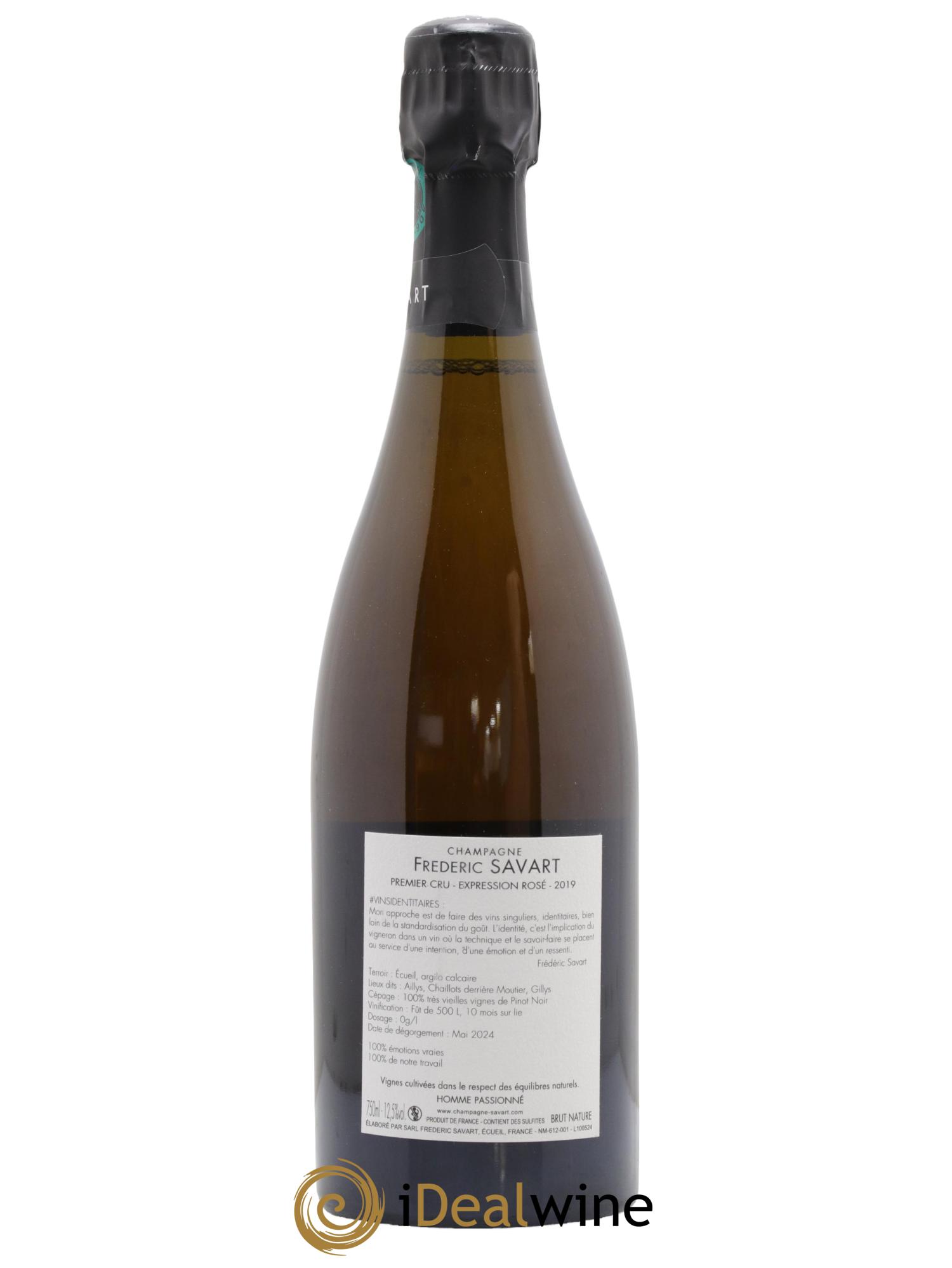 Brut Nature L'Expression Frédéric Savart Expression Rosé Savart 2019 - Lot of 1 bottle - 1