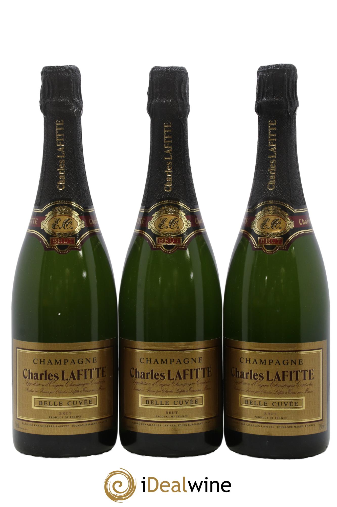 Champagne Brut Belle Cuvée Charles Lafitte - Lot de 3 bouteilles - 0
