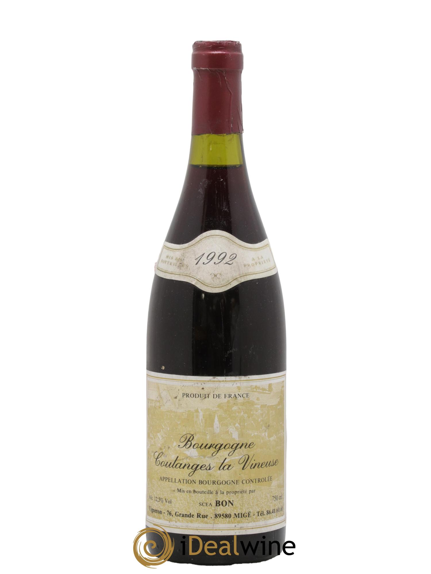Bourgogne Coulanges La Vineuse 1992 - Lotto di 1 bottiglia - 0