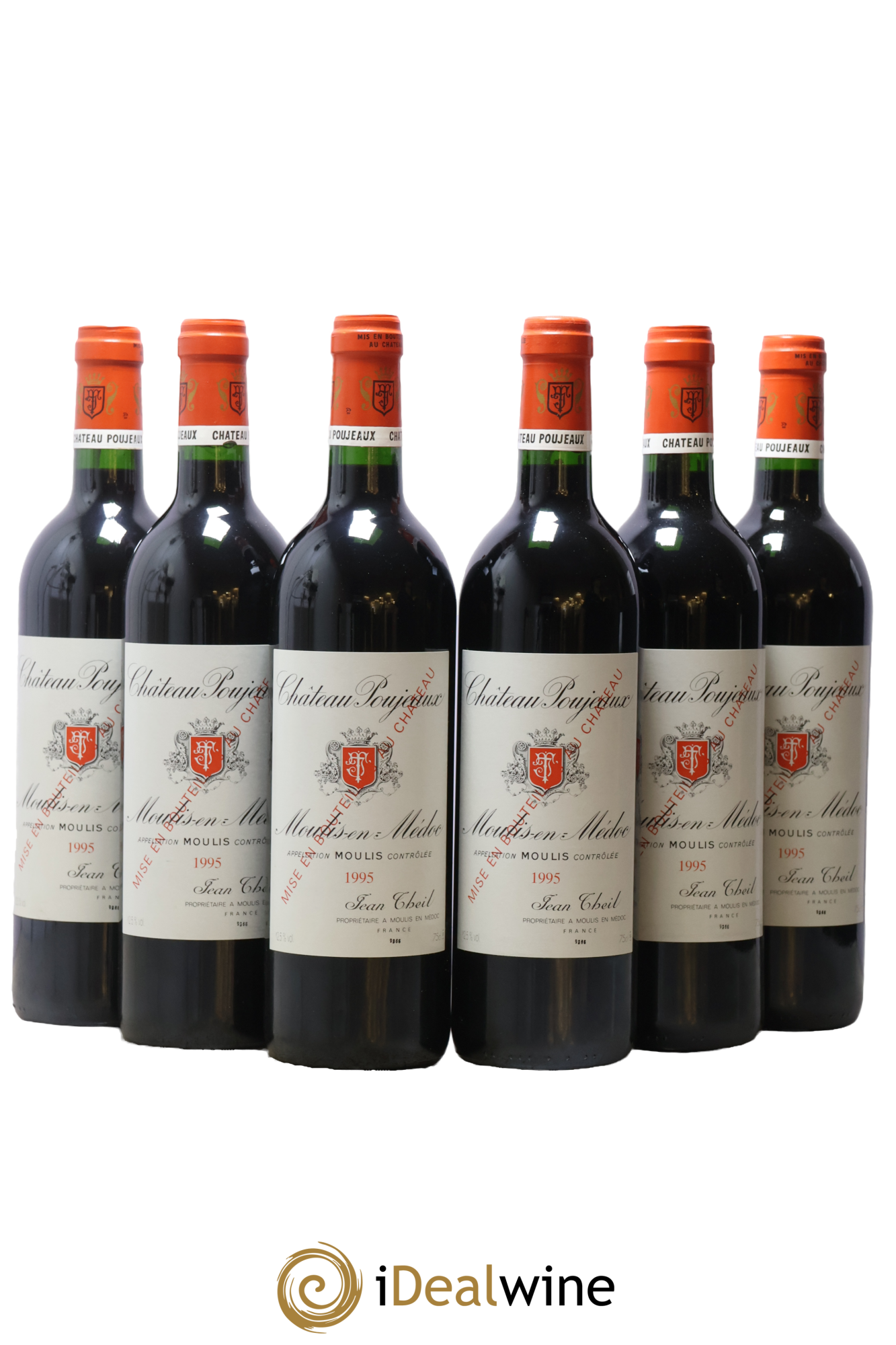 Château Poujeaux 1995 - Lot of 6 bottles - 0