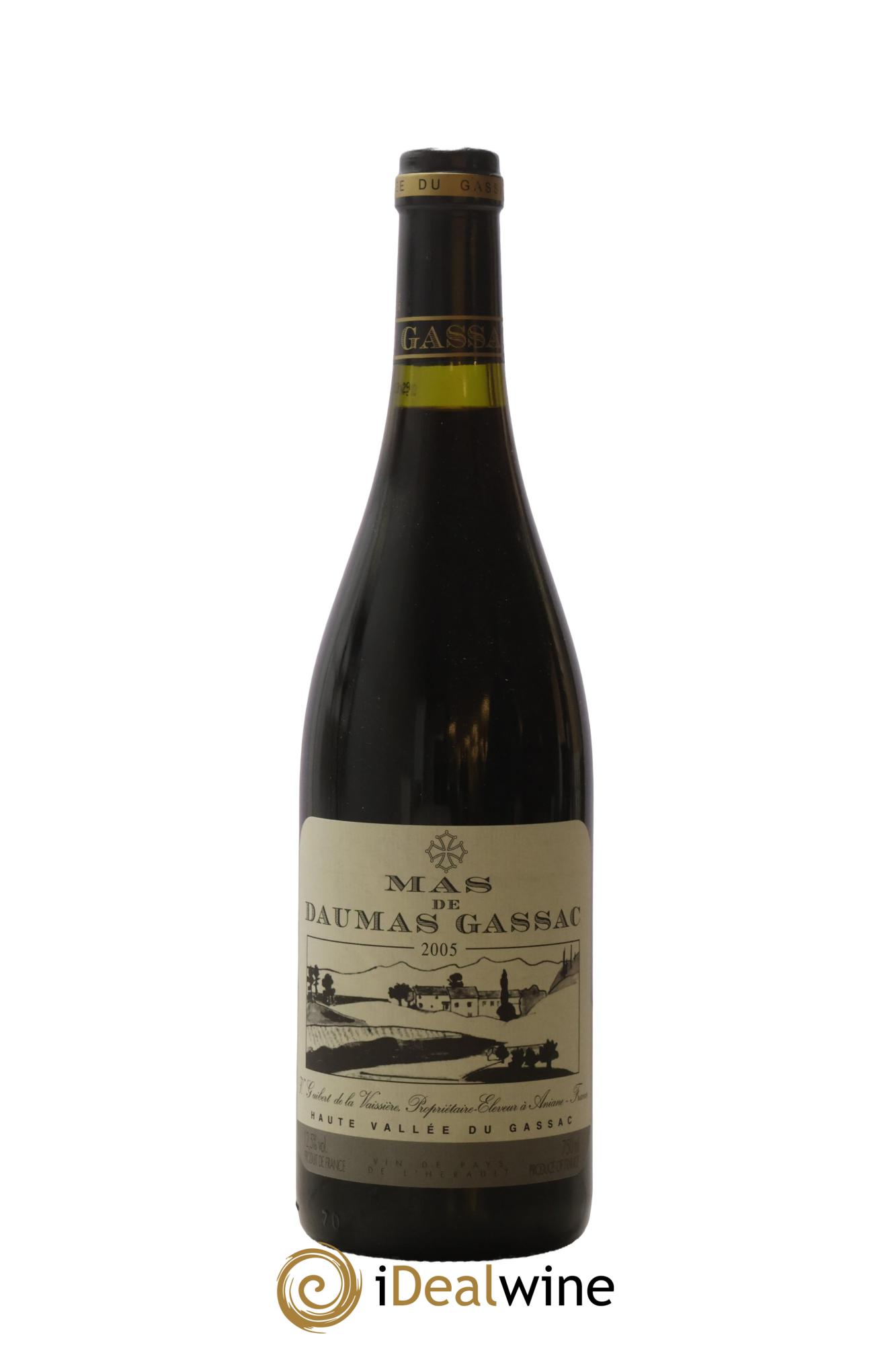 IGP St Guilhem-le-Désert - Cité d'Aniane Mas Daumas Gassac Famille Guibert de La Vaissière 2005 - Lot of 1 bottle - 0