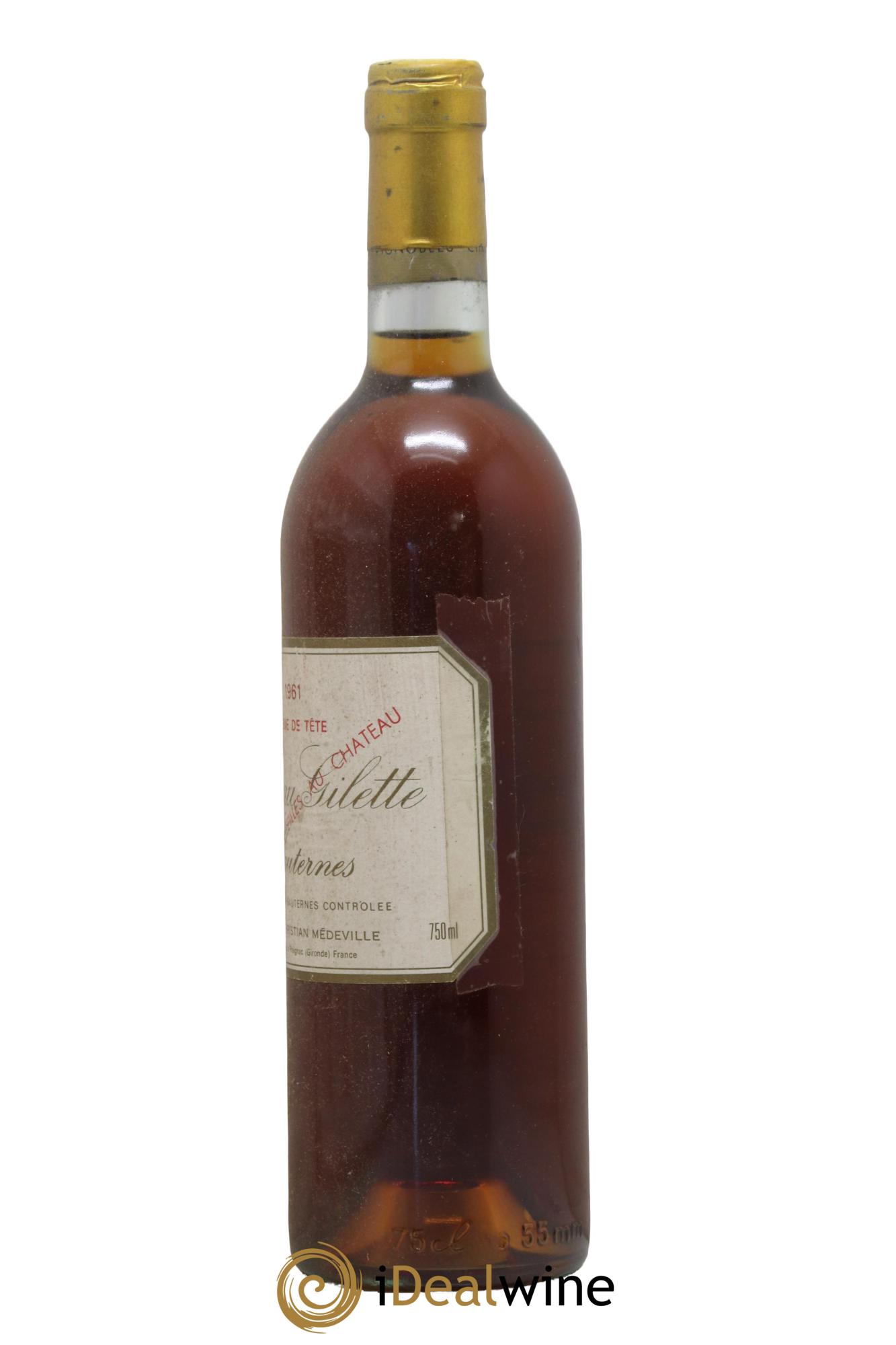 Château Gilette - Crème de Tête Grande Réserve 1961 - Lotto di 1 bottiglia - 1
