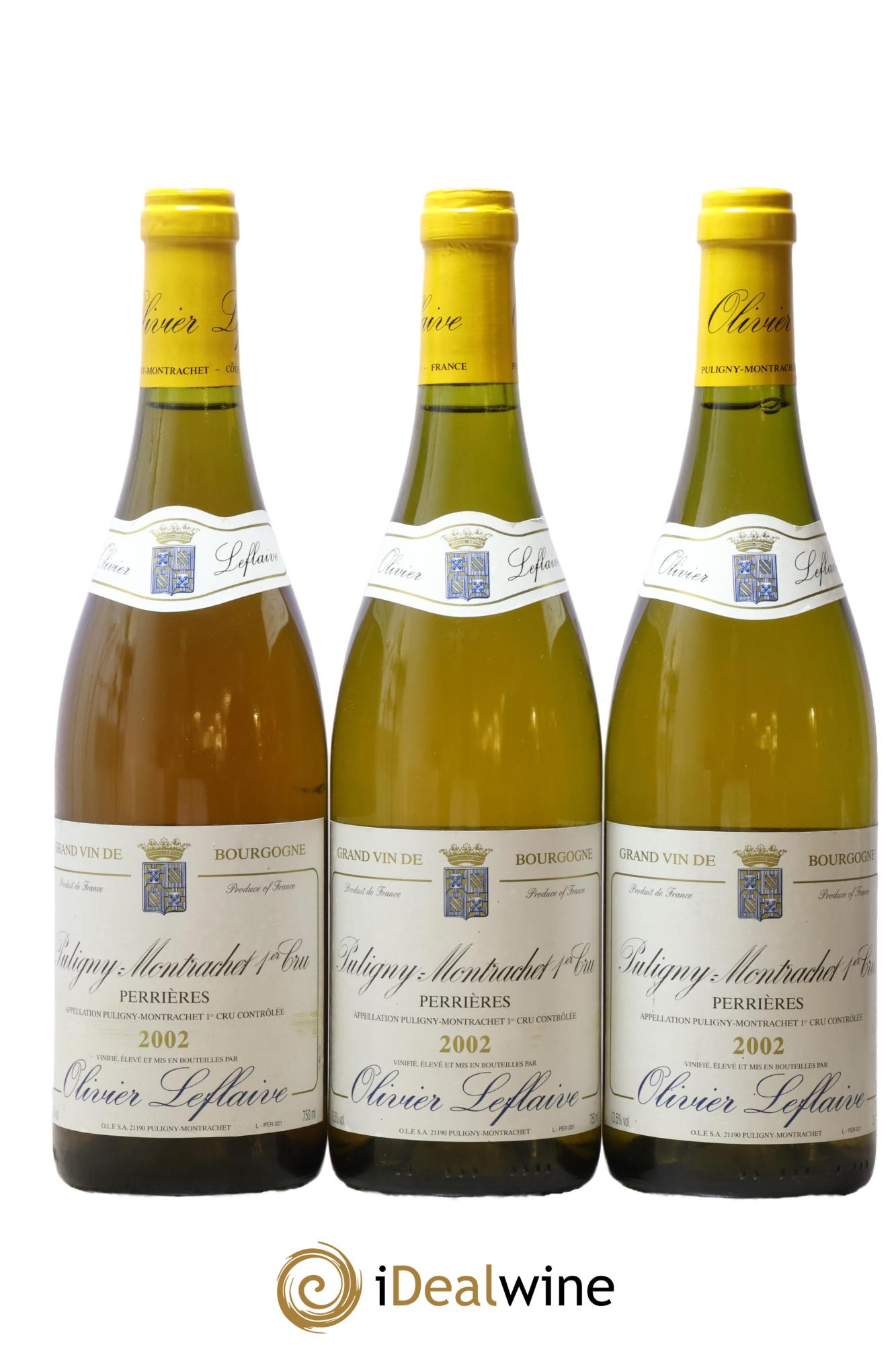 Puligny-Montrachet 1er Cru Perrières Olivier Leflaive 2002 - Lot de 3 bouteilles - 0