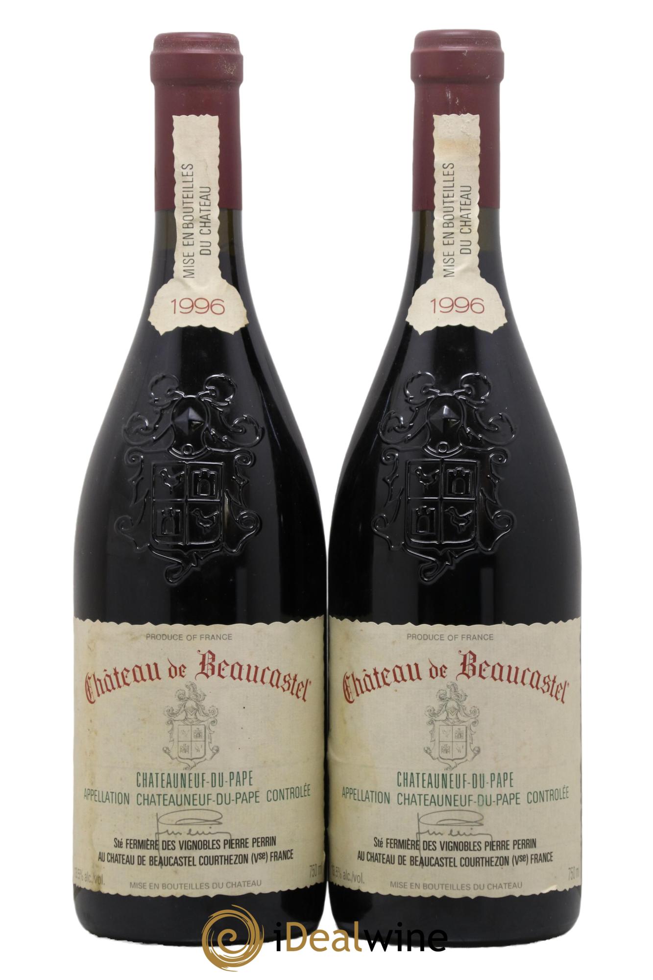 Châteauneuf-du-Pape Château de Beaucastel Famille Perrin 1996 - Lot de 2 bouteilles - 0